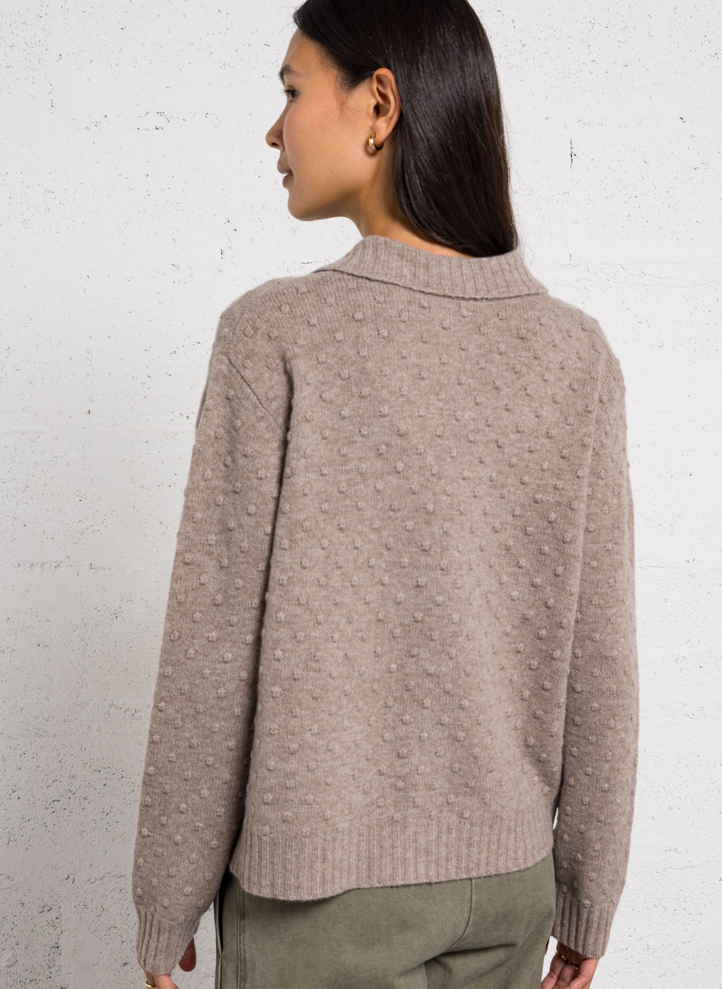 Straight wool relief vest RUE DE TOKYO Beige