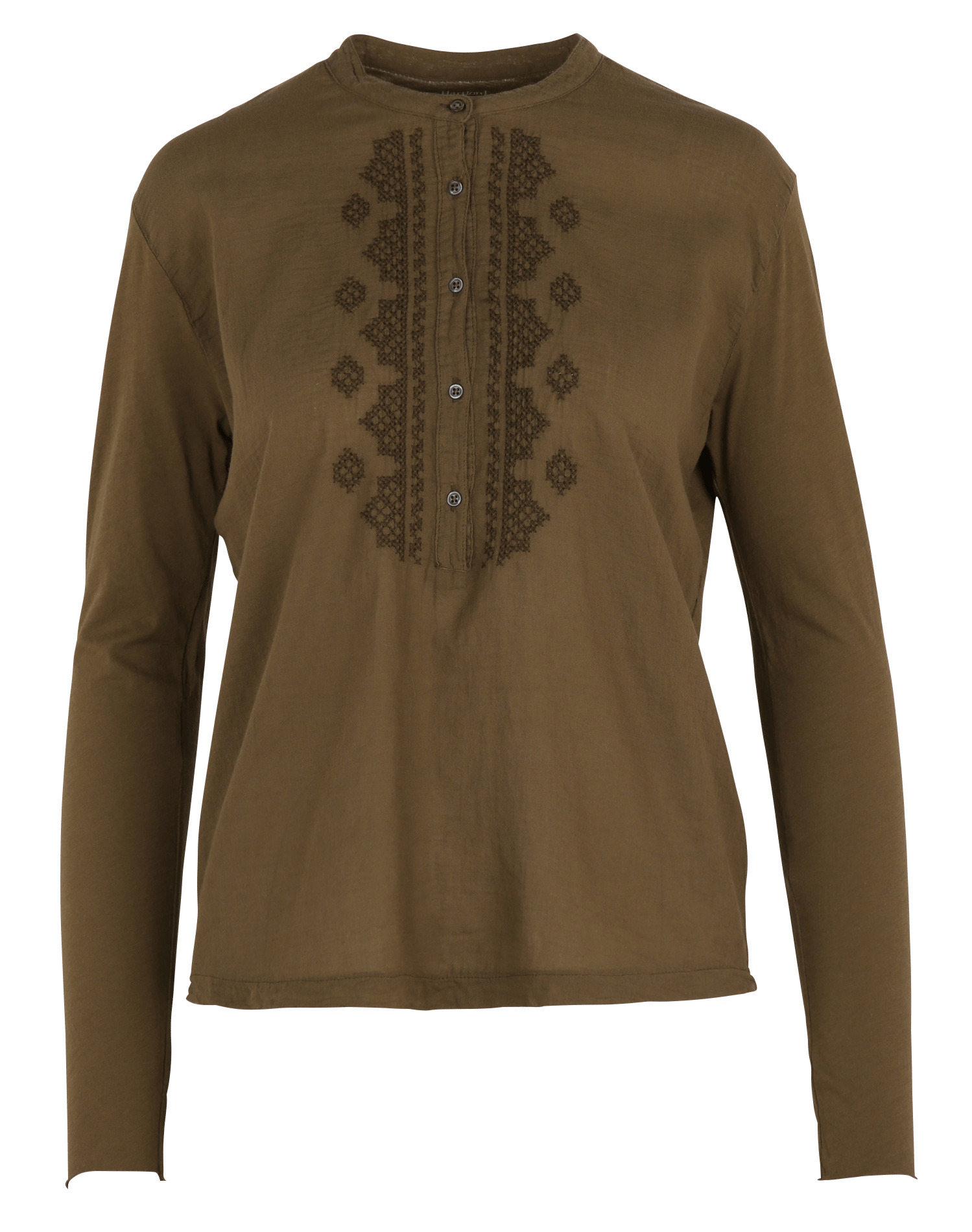 T-shirt met knoopkraag van katoen HARTFORD