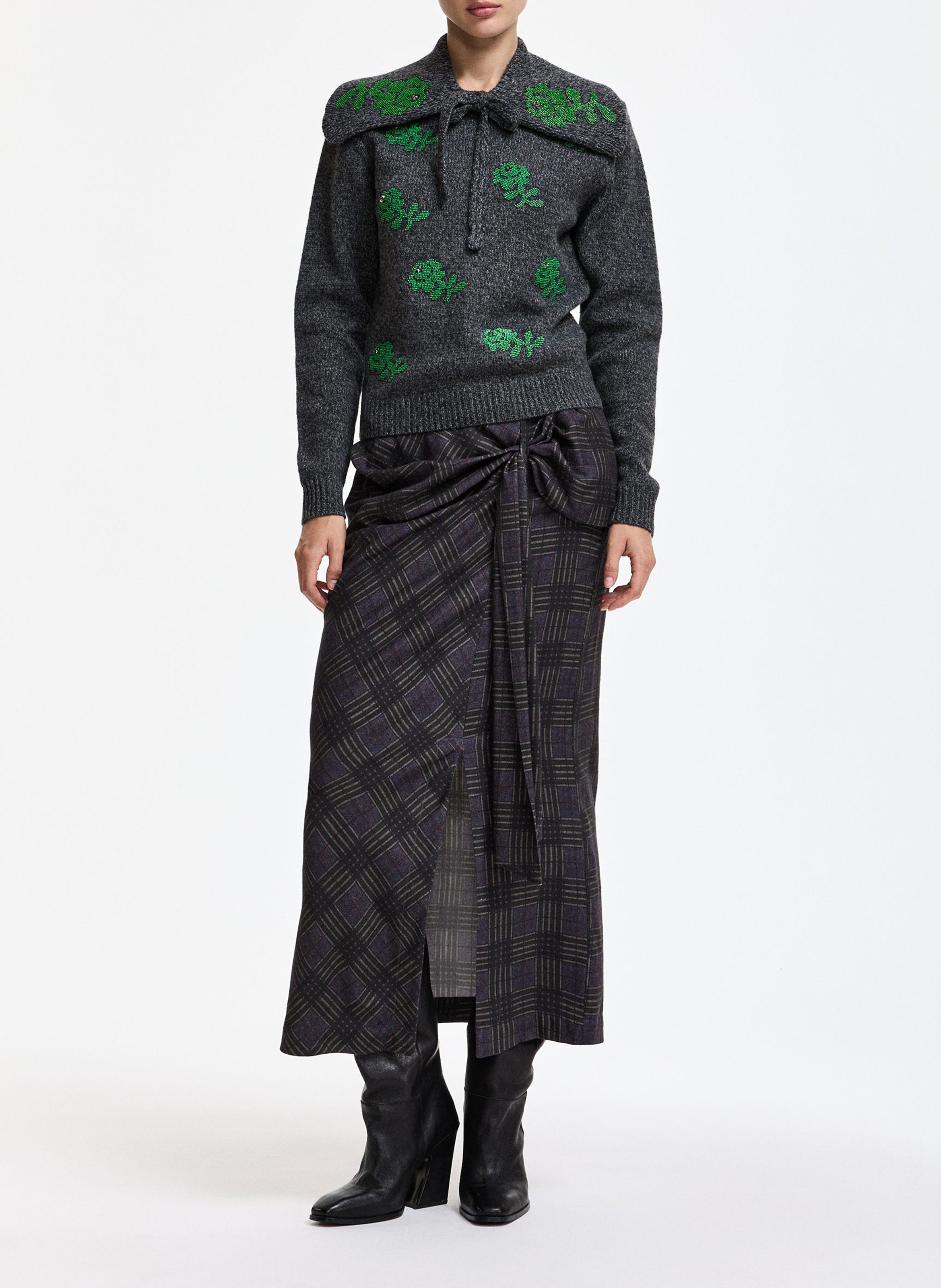 Detachable knotted wool collar ESSENTIEL ANTWERP