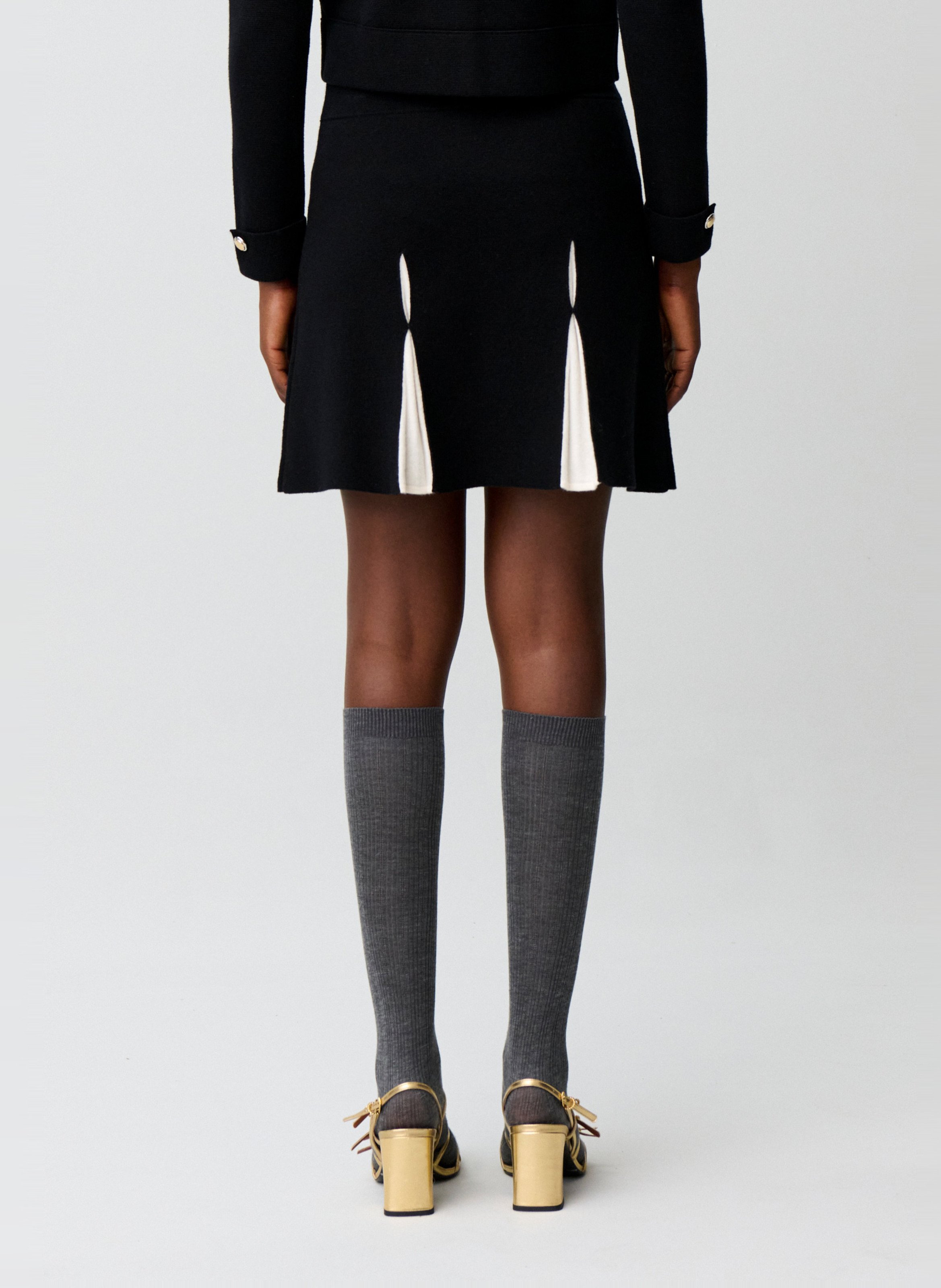 Short wool and cotton skirt CLAUDIE PIERLOT Multicolored