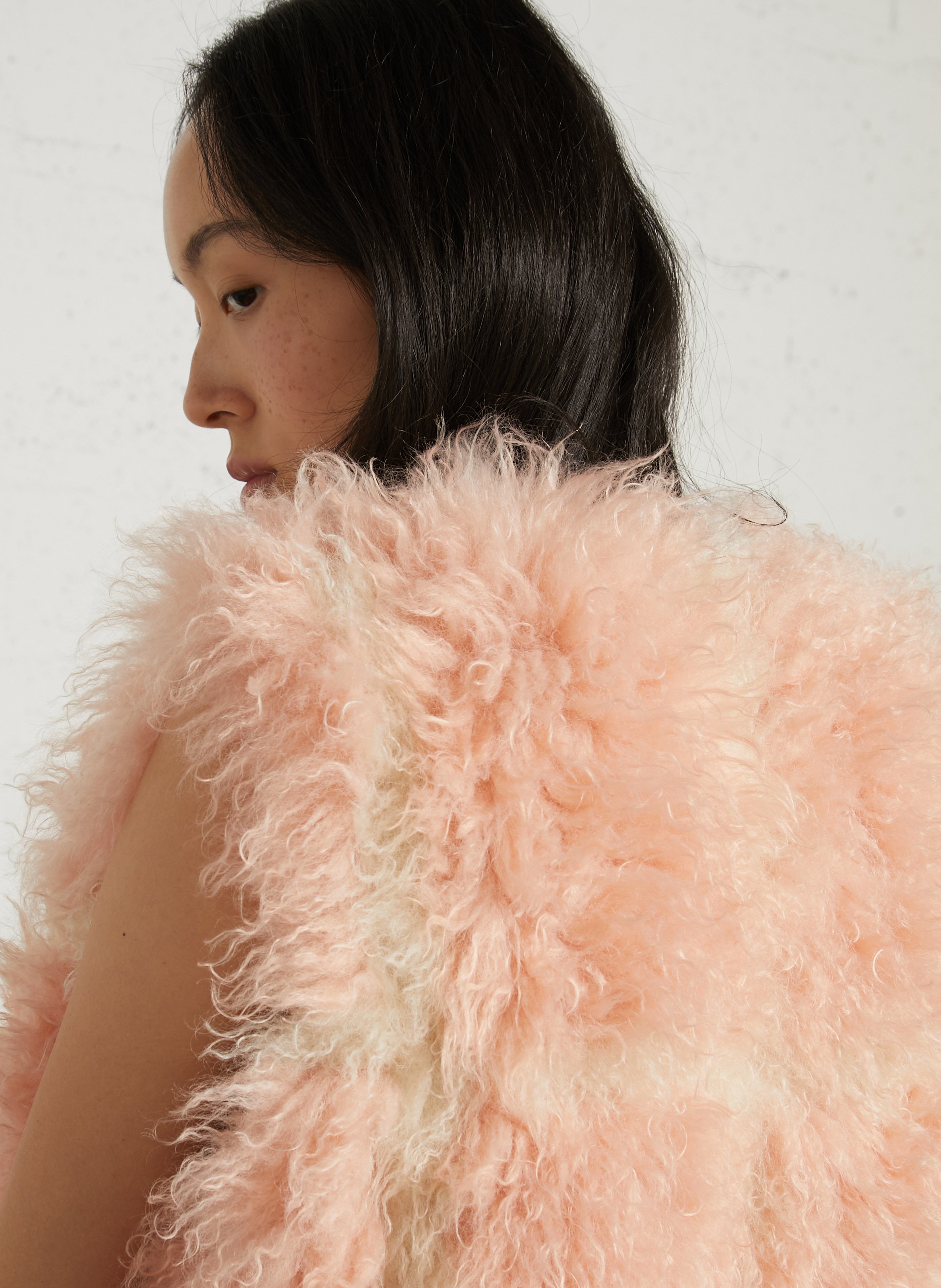 Mouwloos vest van imitatiebont MES DEMOISELLES Roze