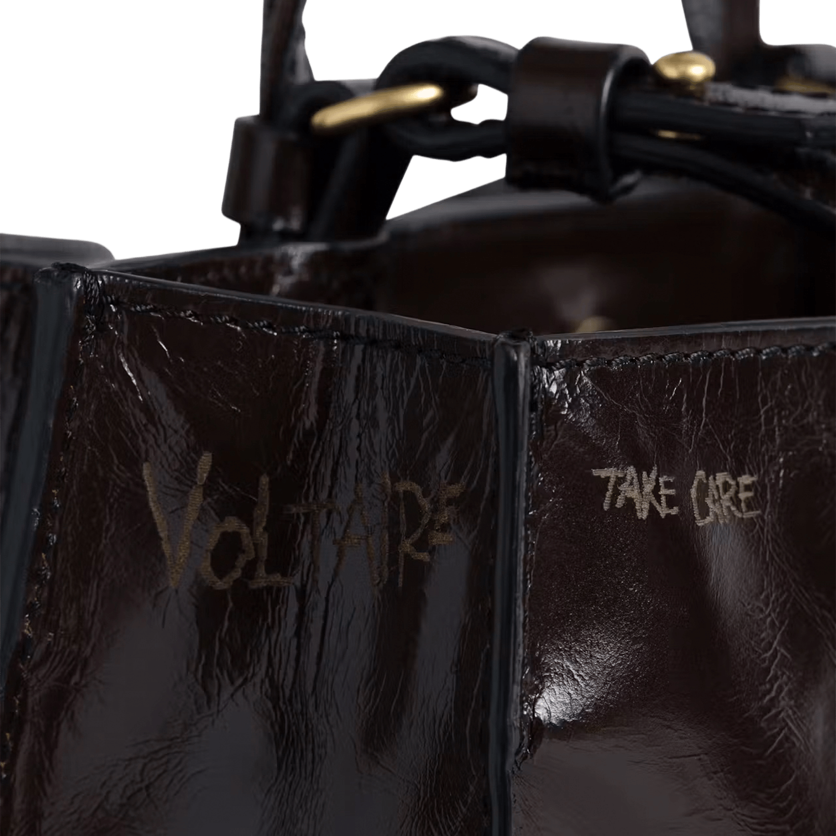 XXL-tas van lakleer ZADIG&VOLTAIRE Bruin
