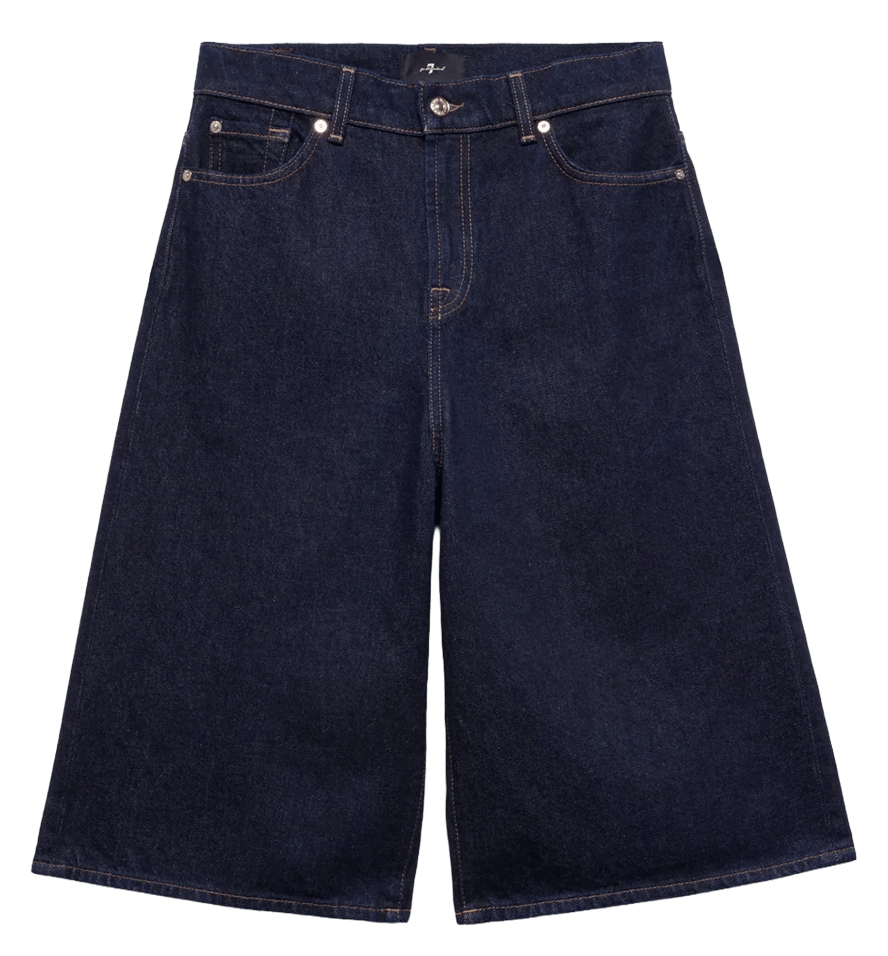 Loose-fit raw denim Bermuda shorts 7 FOR ALL MANKIND Blue