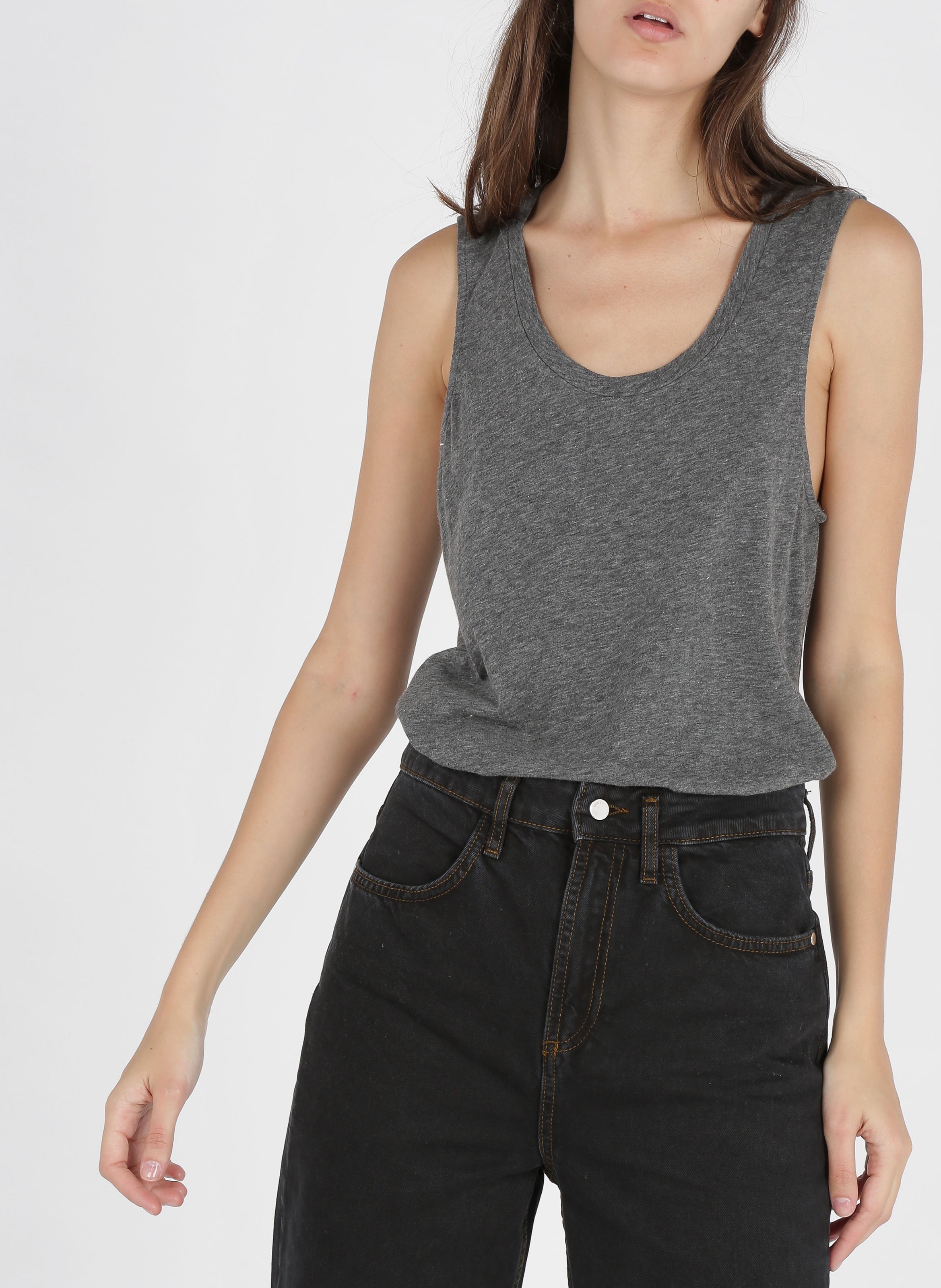 Débardeur col rond en coton mélangé AMERICAN VINTAGE