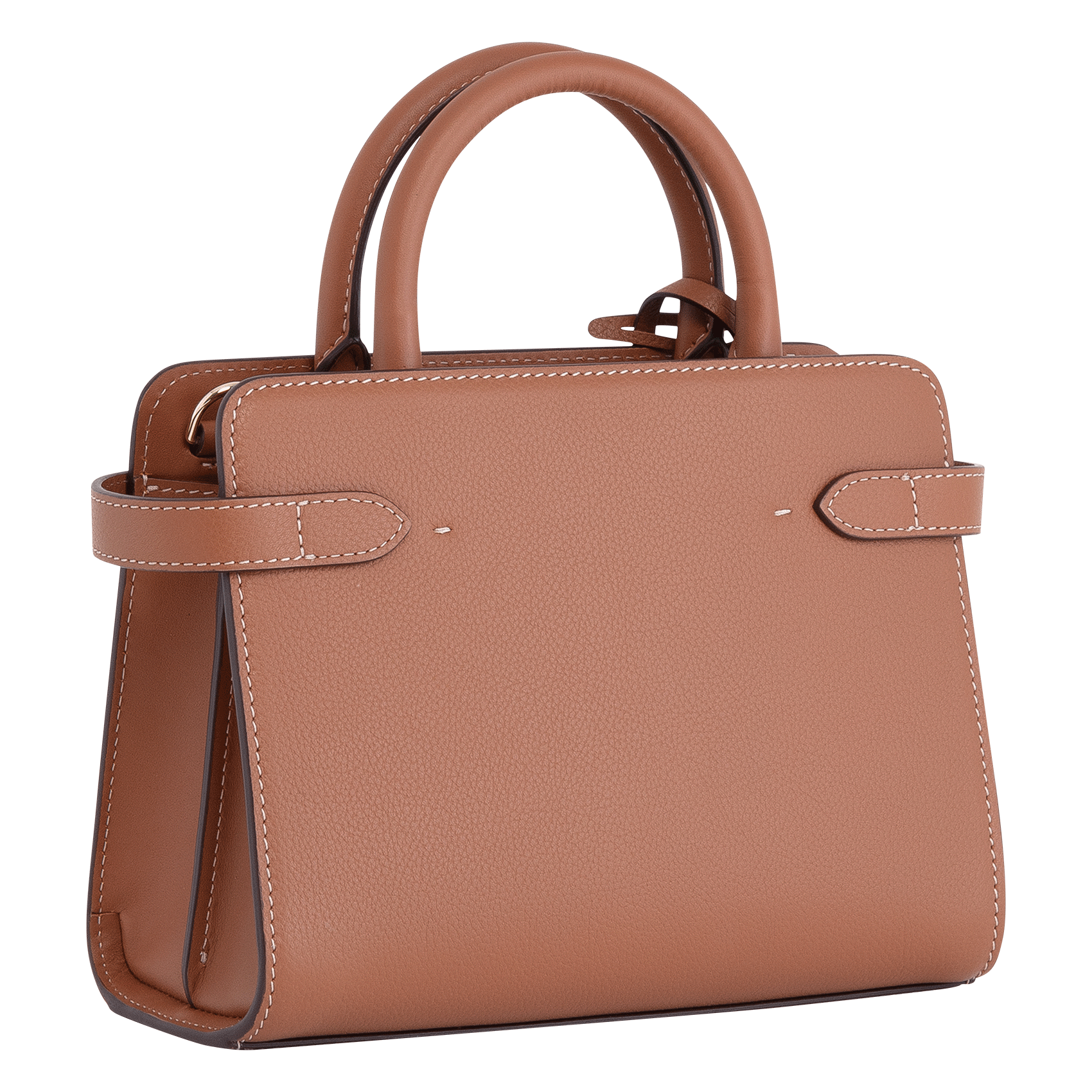 Leather handbag LE TANNEUR Brown
