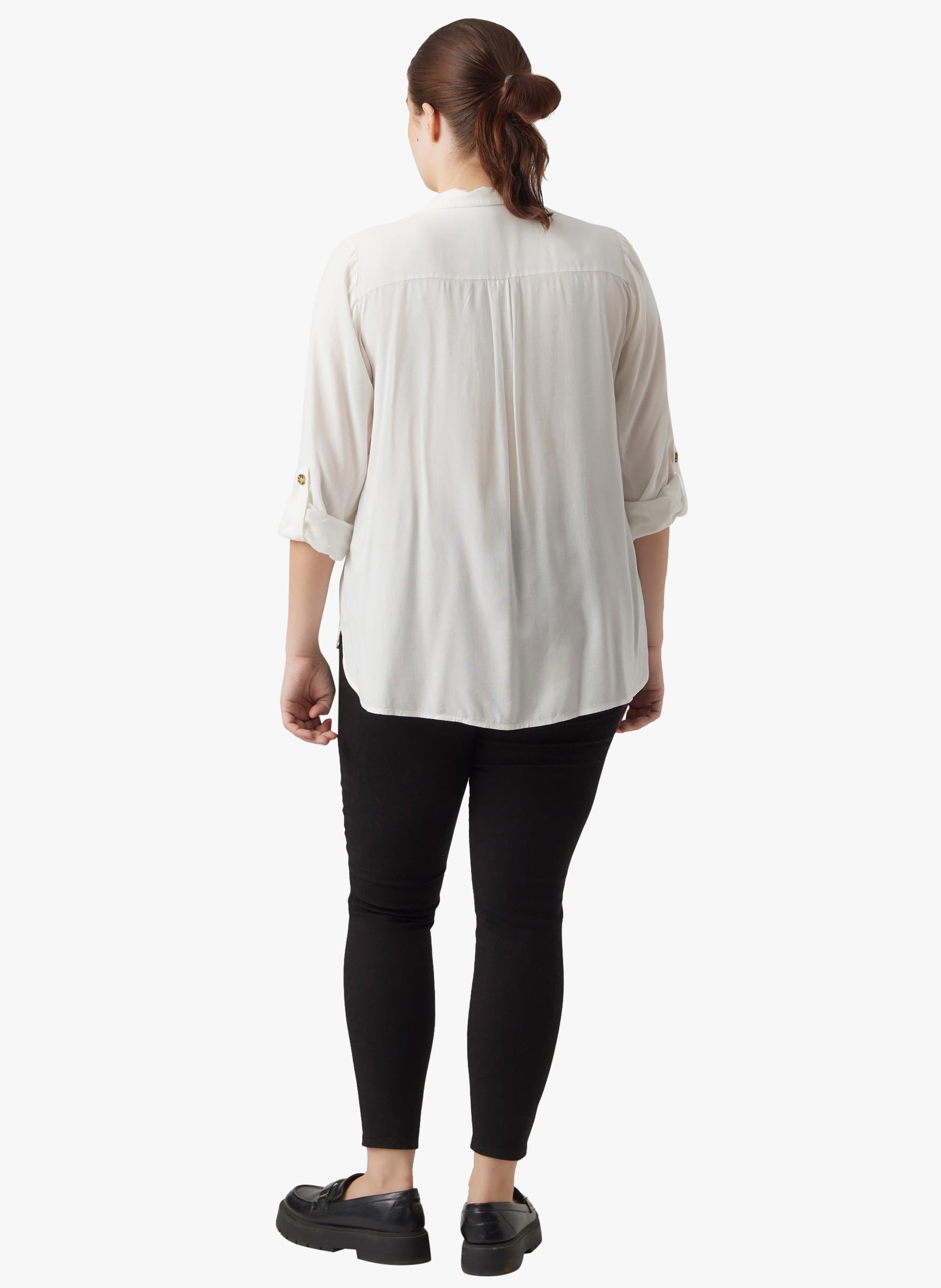 Chemise regular-fit en viscose VERO MODA CURVE Blanc