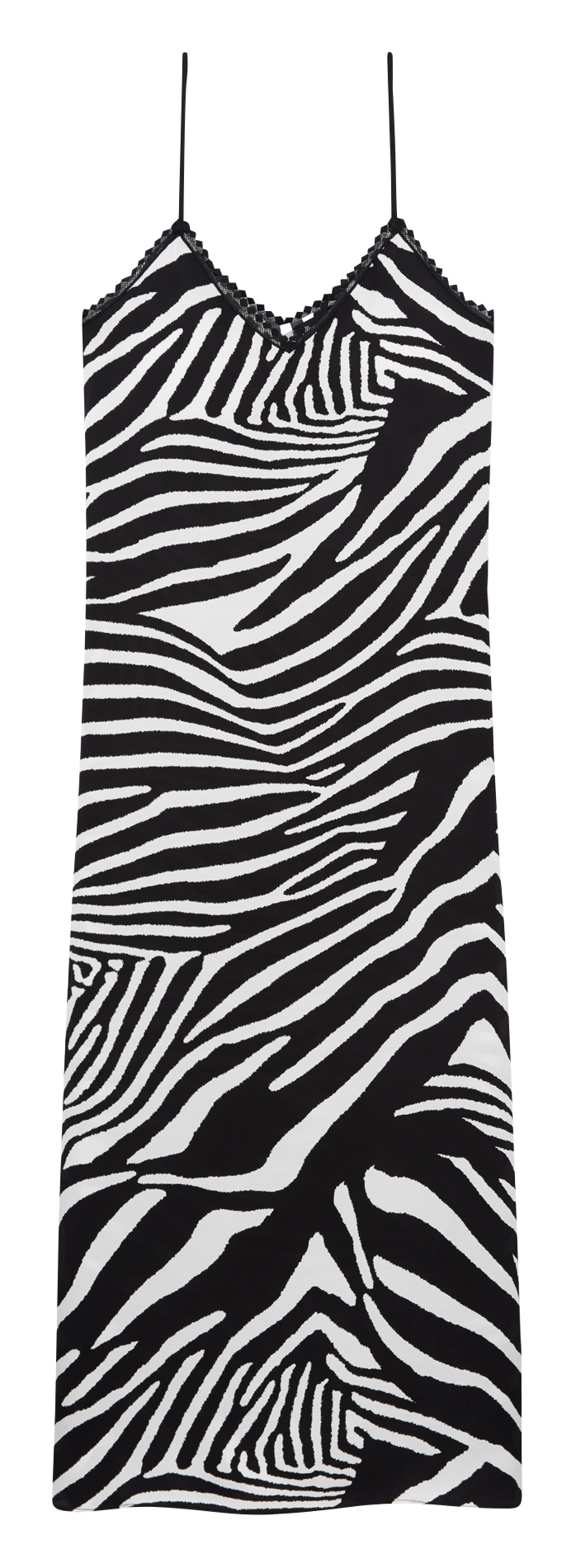 Halflange jurk met dierenprint THE KOOPLES Zwart