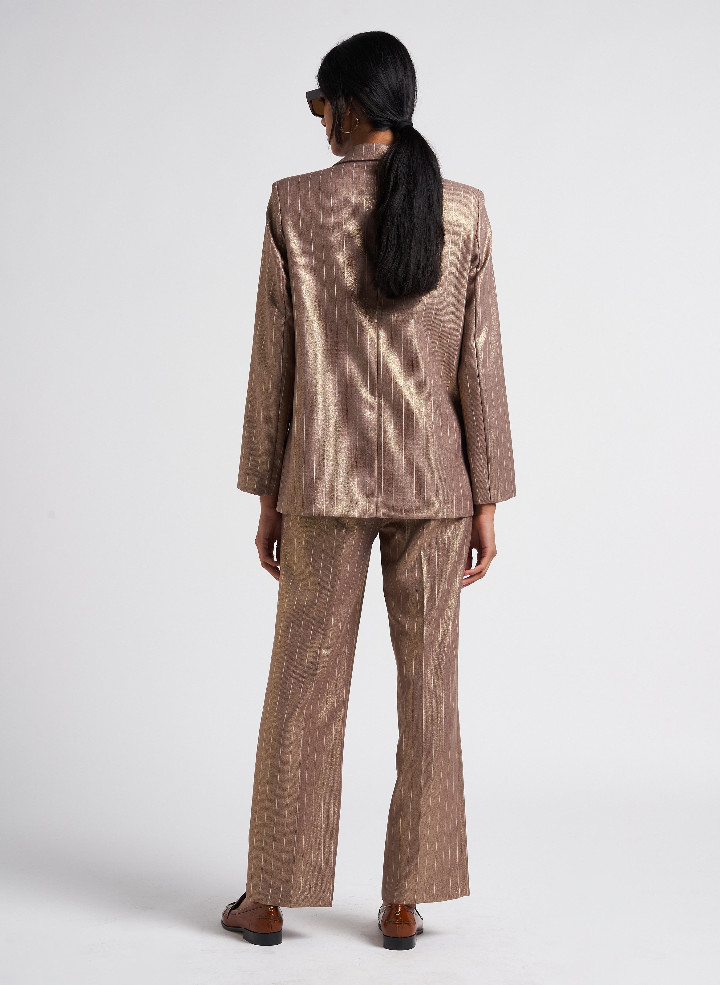 Striped high-waisted trousers IMPERIAL Golden