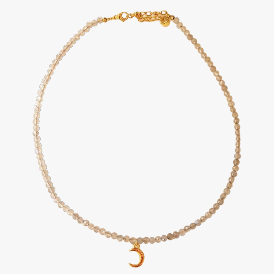 Labradorite necklace GINANDGER Grey