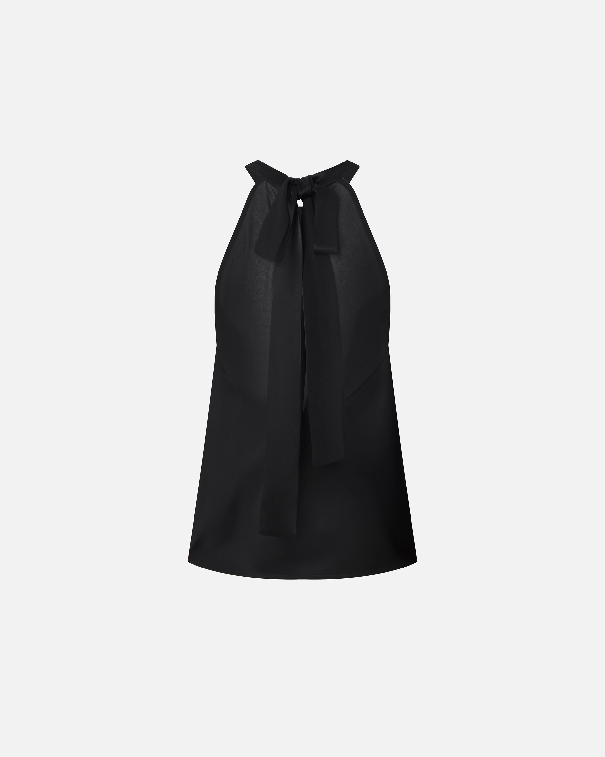 Top with satin bow and georgette crepe PINKO Black
