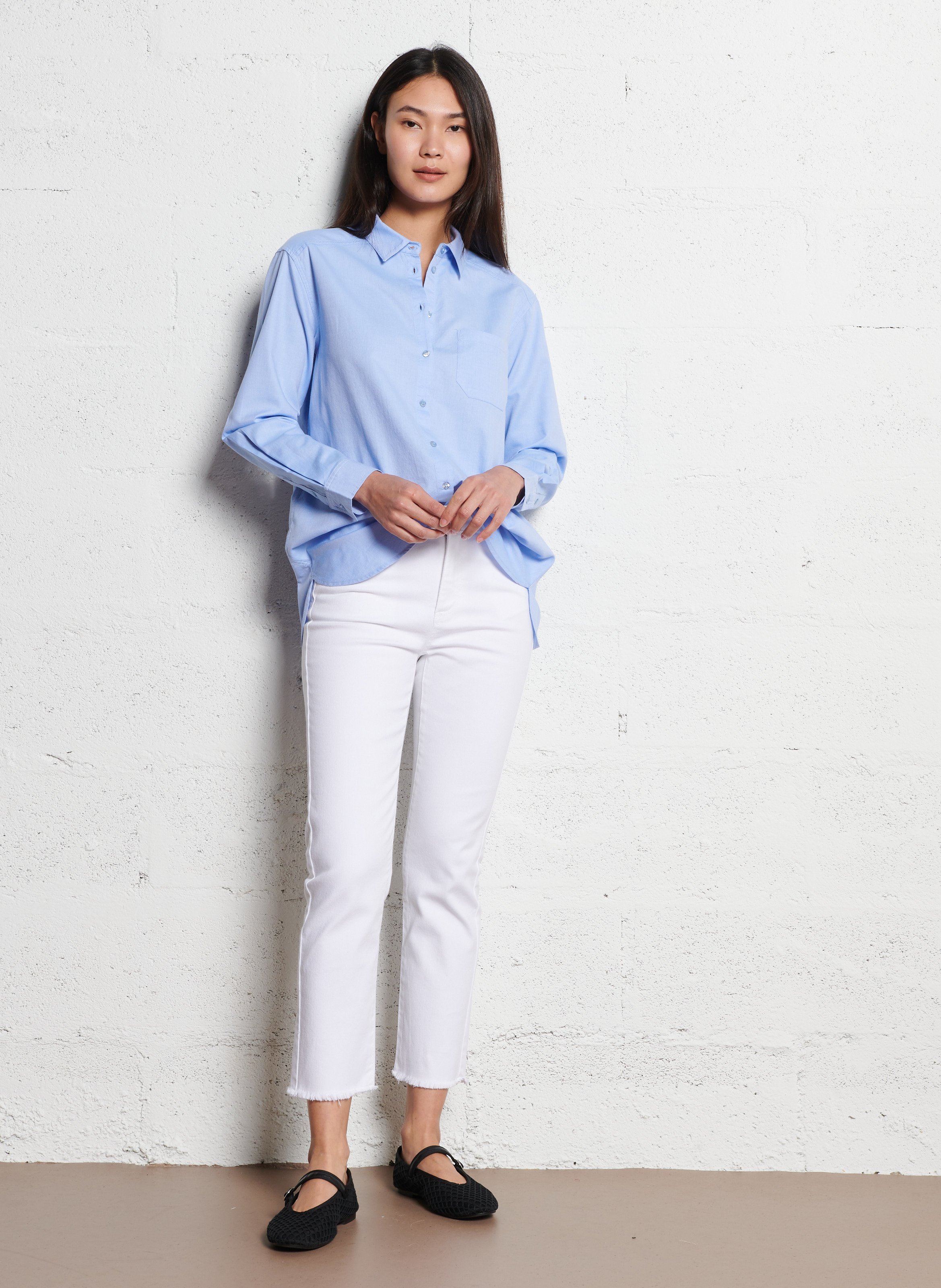 Chemise col classique en coton  MAISON 123 Bleu