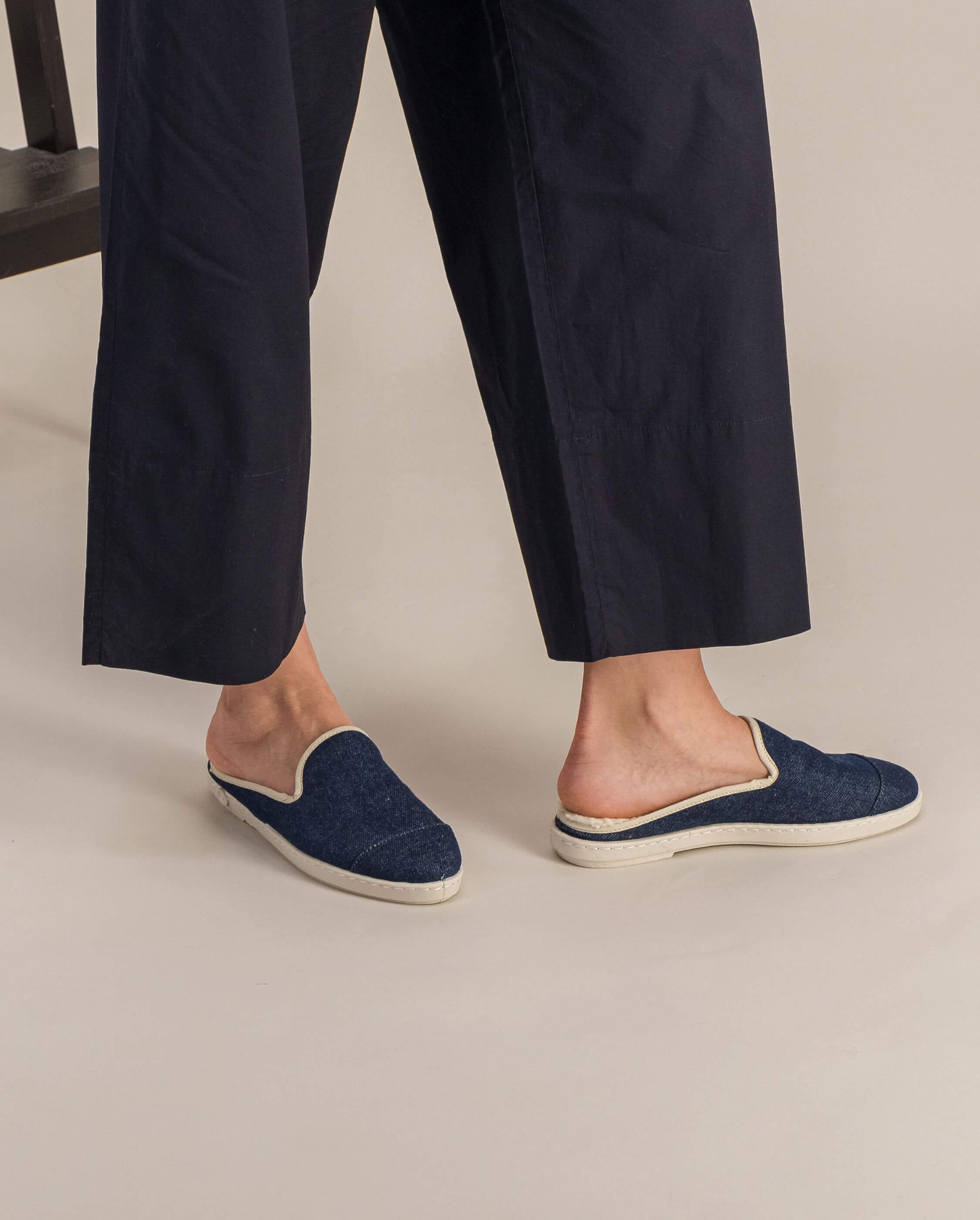 Women's denim mule, raw ANGARDE Blue