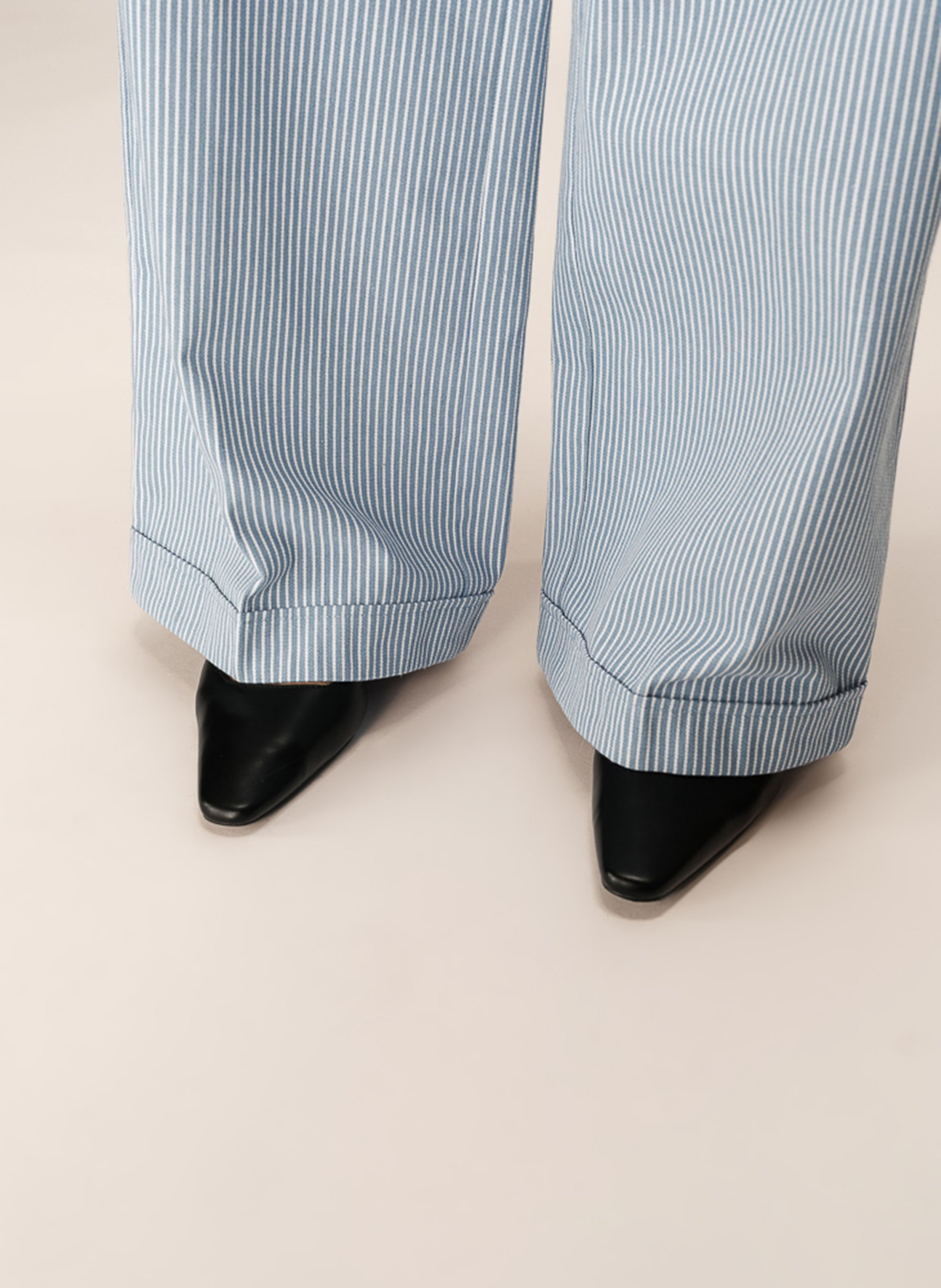 Pantalon droit rayé GRACE ET MILA Blue