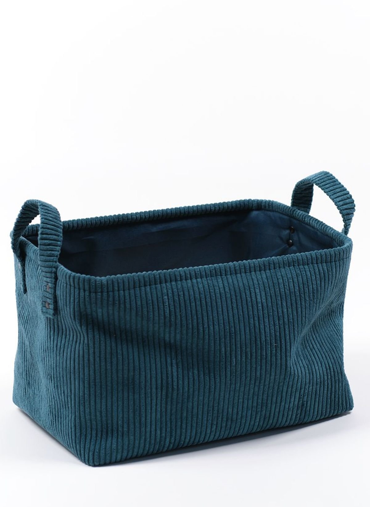 Panier de rangement rectangle en velours FACTORY Bleu