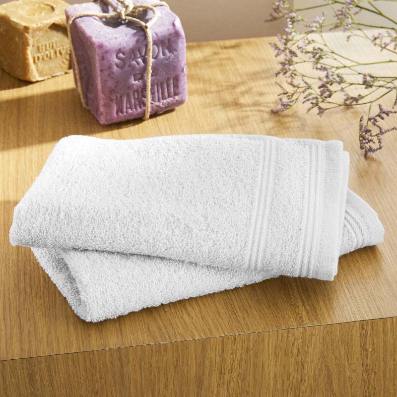 100% combed cotton hand towel COTON PUR White
