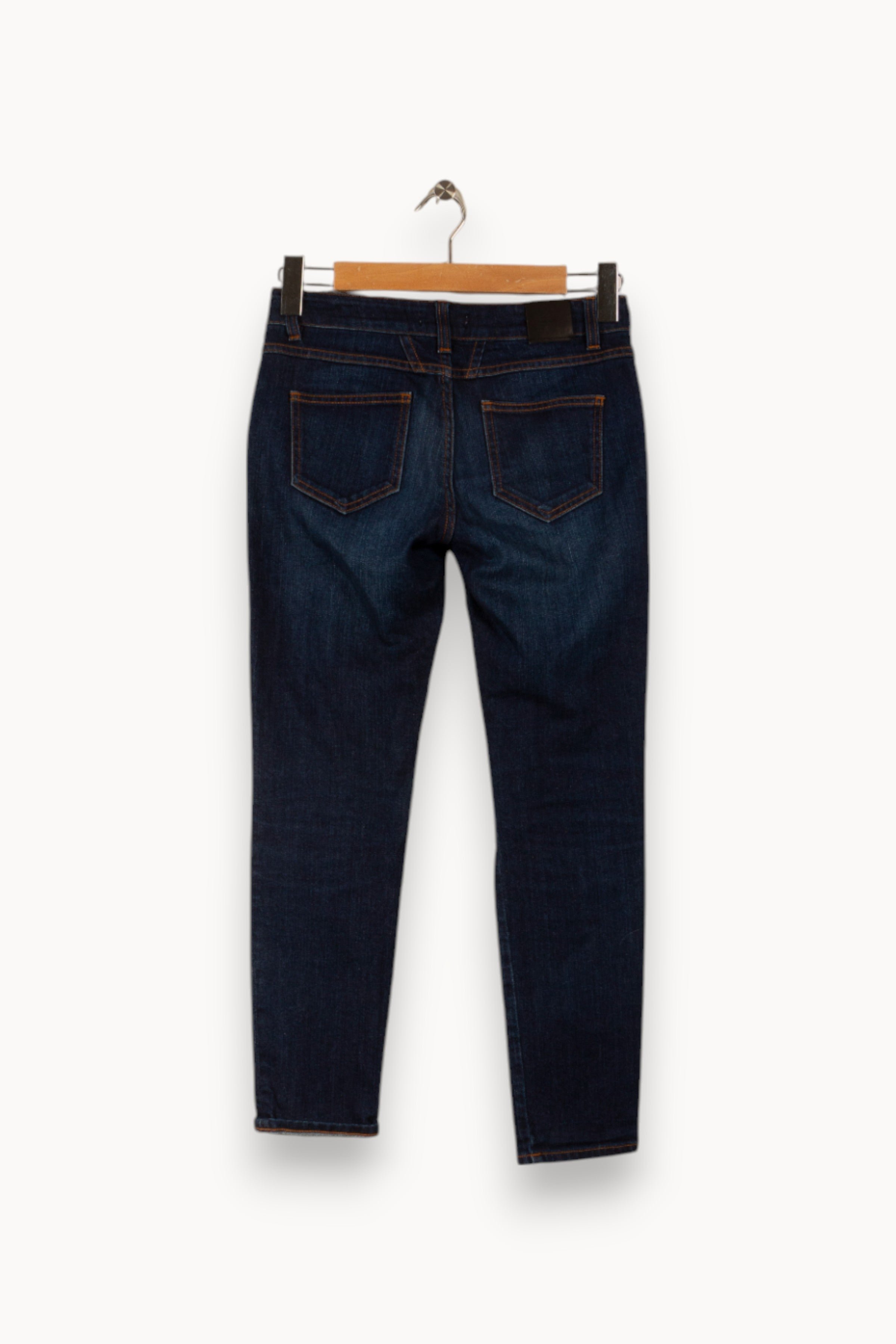 Cropped slim jeans with studs CLOSED - Seconde Main Blue