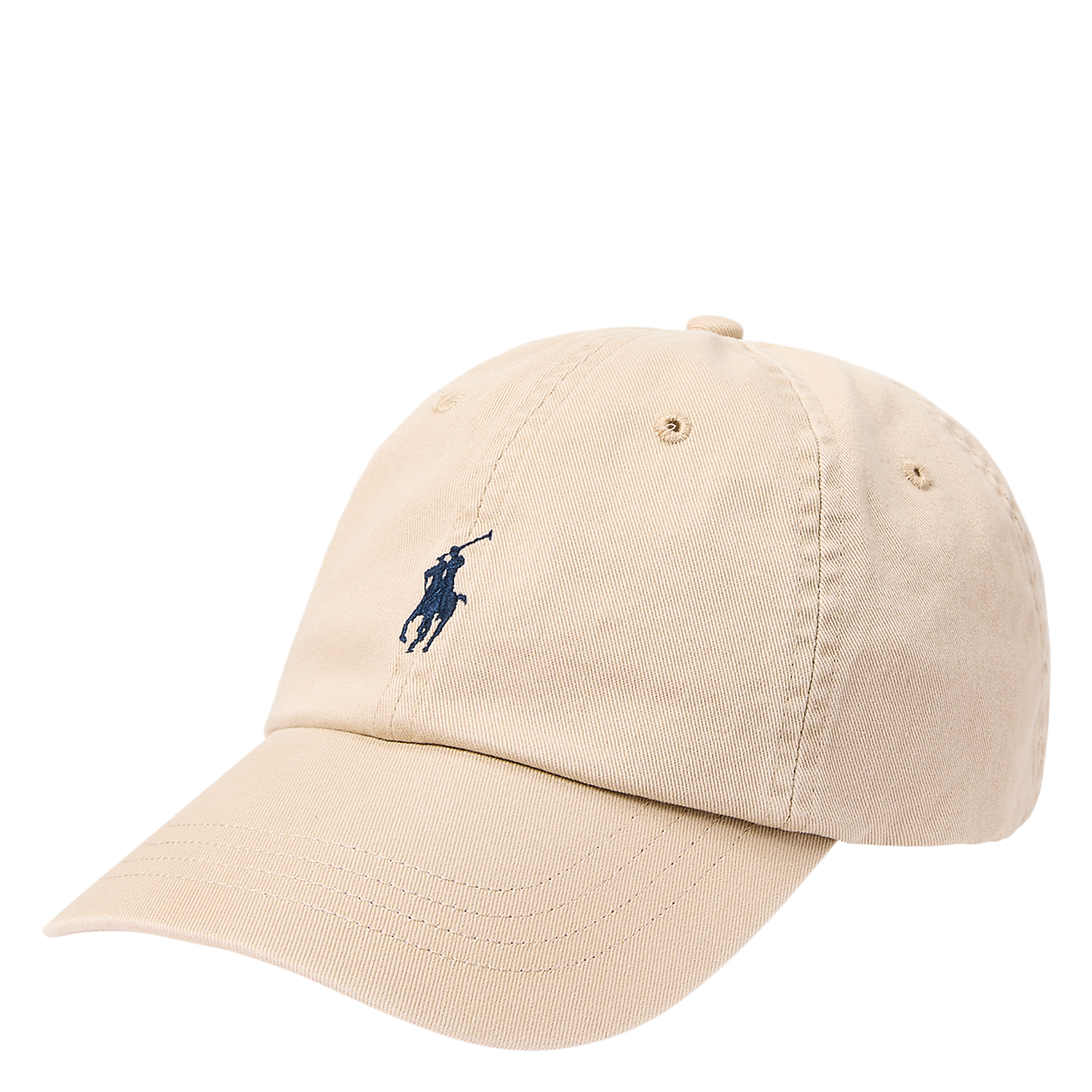 Casquette logo brodé en coton POLO RALPH LAUREN Beige
