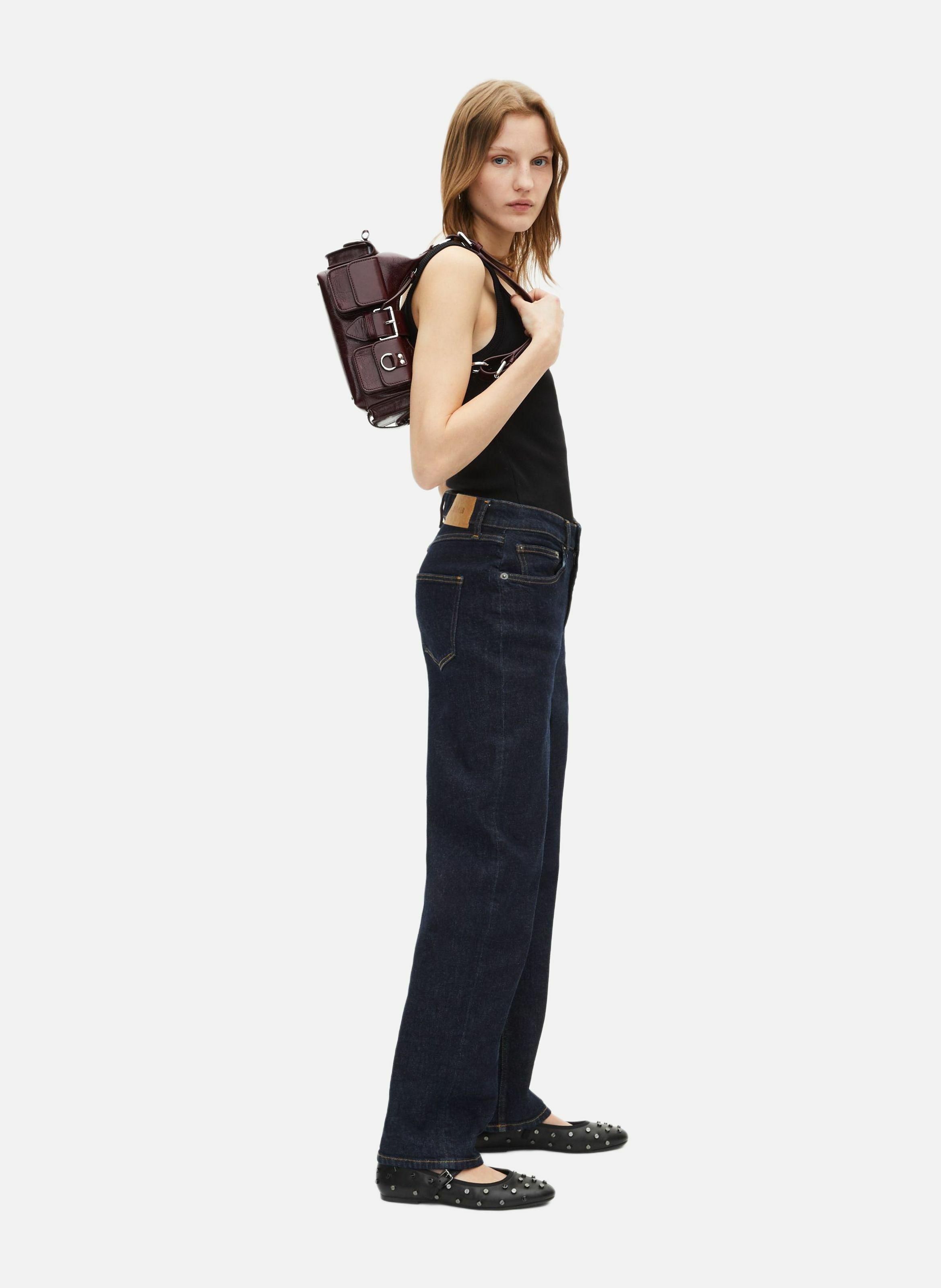 Sac amelia small en cuir craquelé THE KOOPLES Rouge