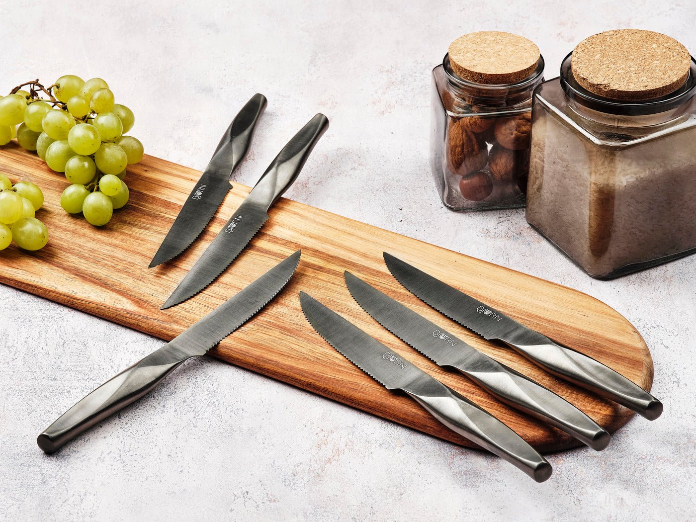 Larus Steak Knives - 6 pieces BJORN Grey