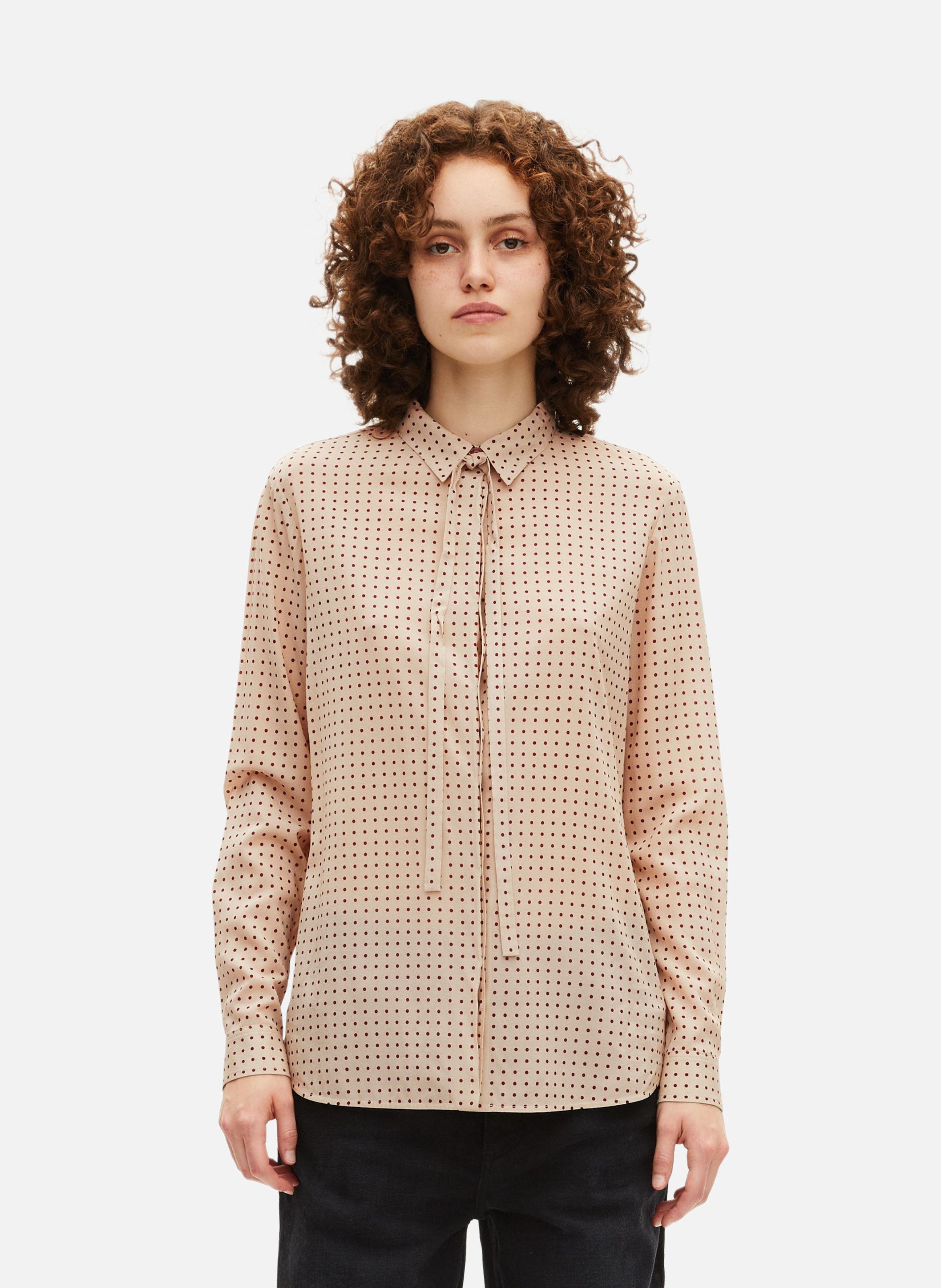 Polka dot shirt THE KOOPLES Beige