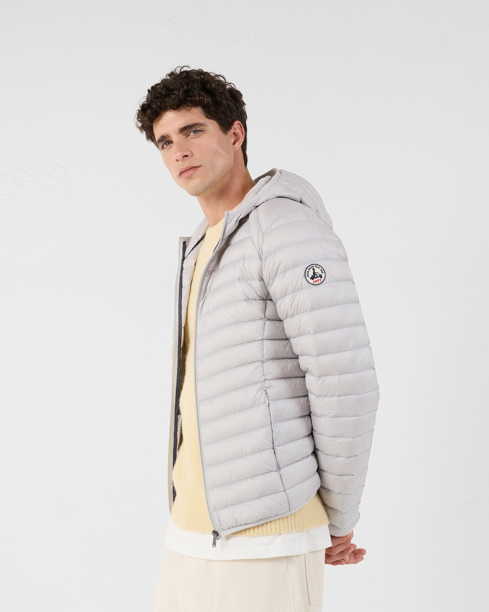 Lightweight hooded puffer jacket nico JOTT Grey