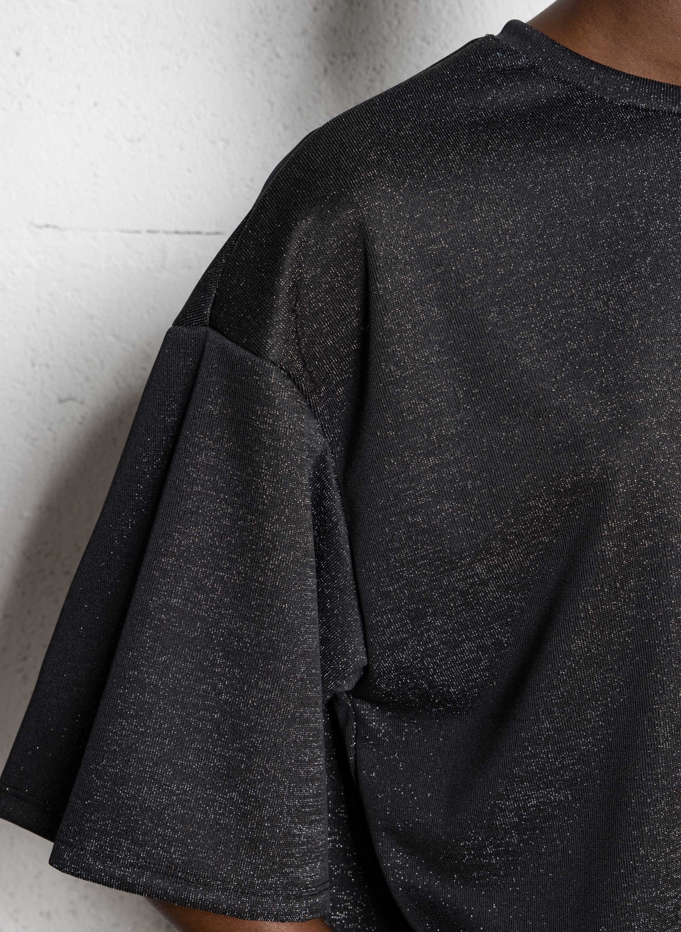 Oversized flowy sequined T-shirt IMPERIAL Black