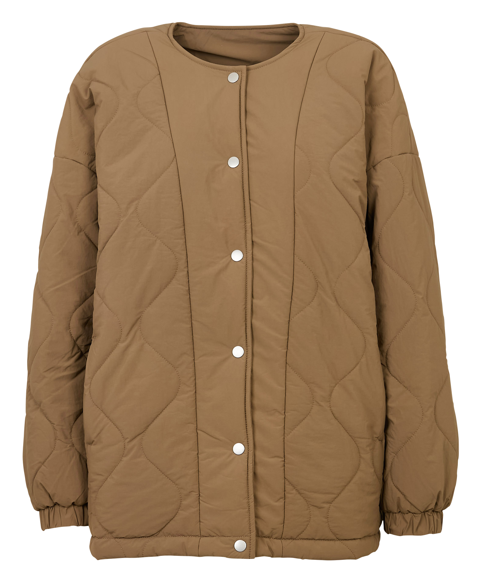 Veste ample col rond matelassée ROUGE EDIT Marron