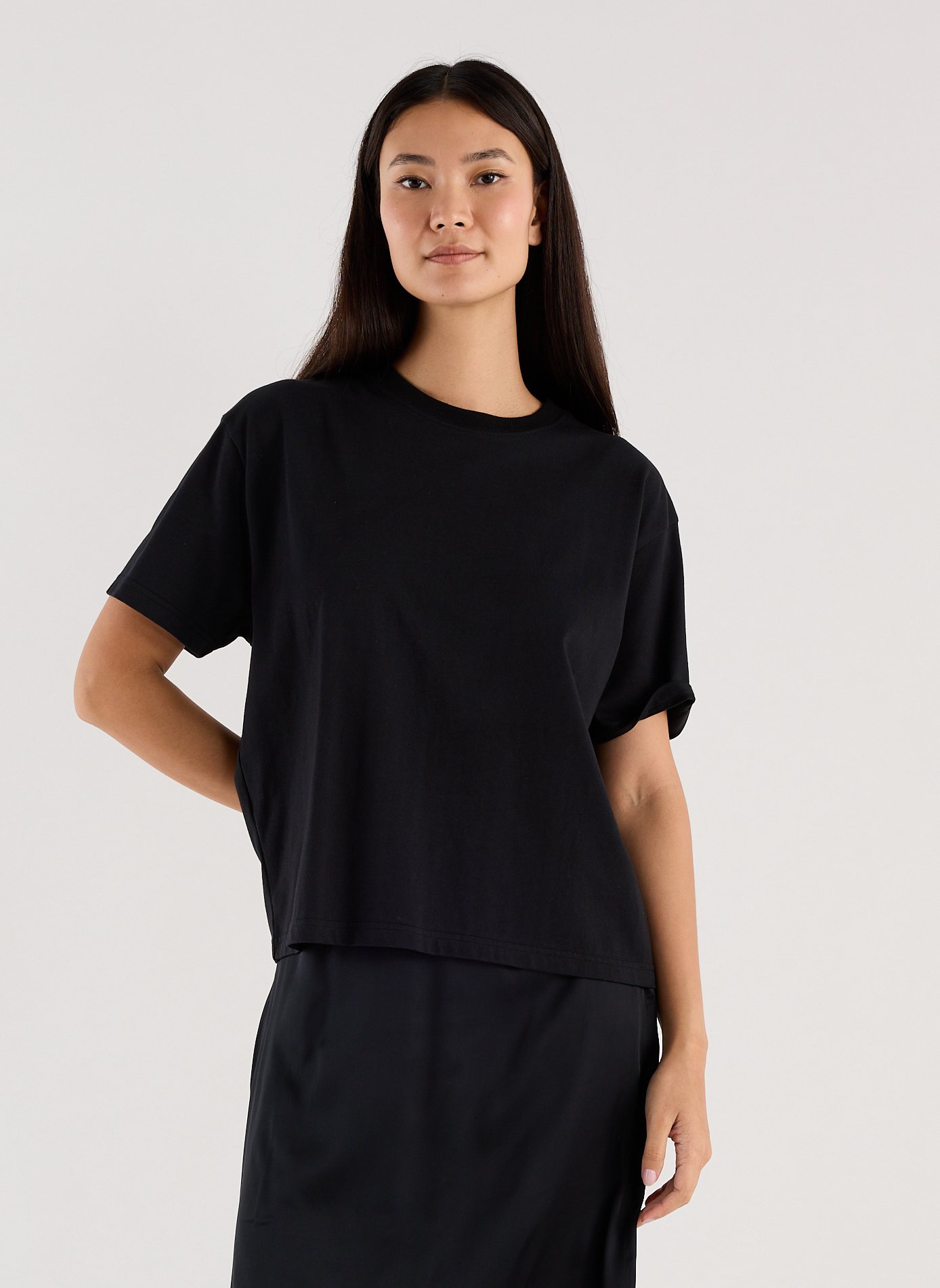 Tee-shirt oversize en coton SAISON 1865 Noir