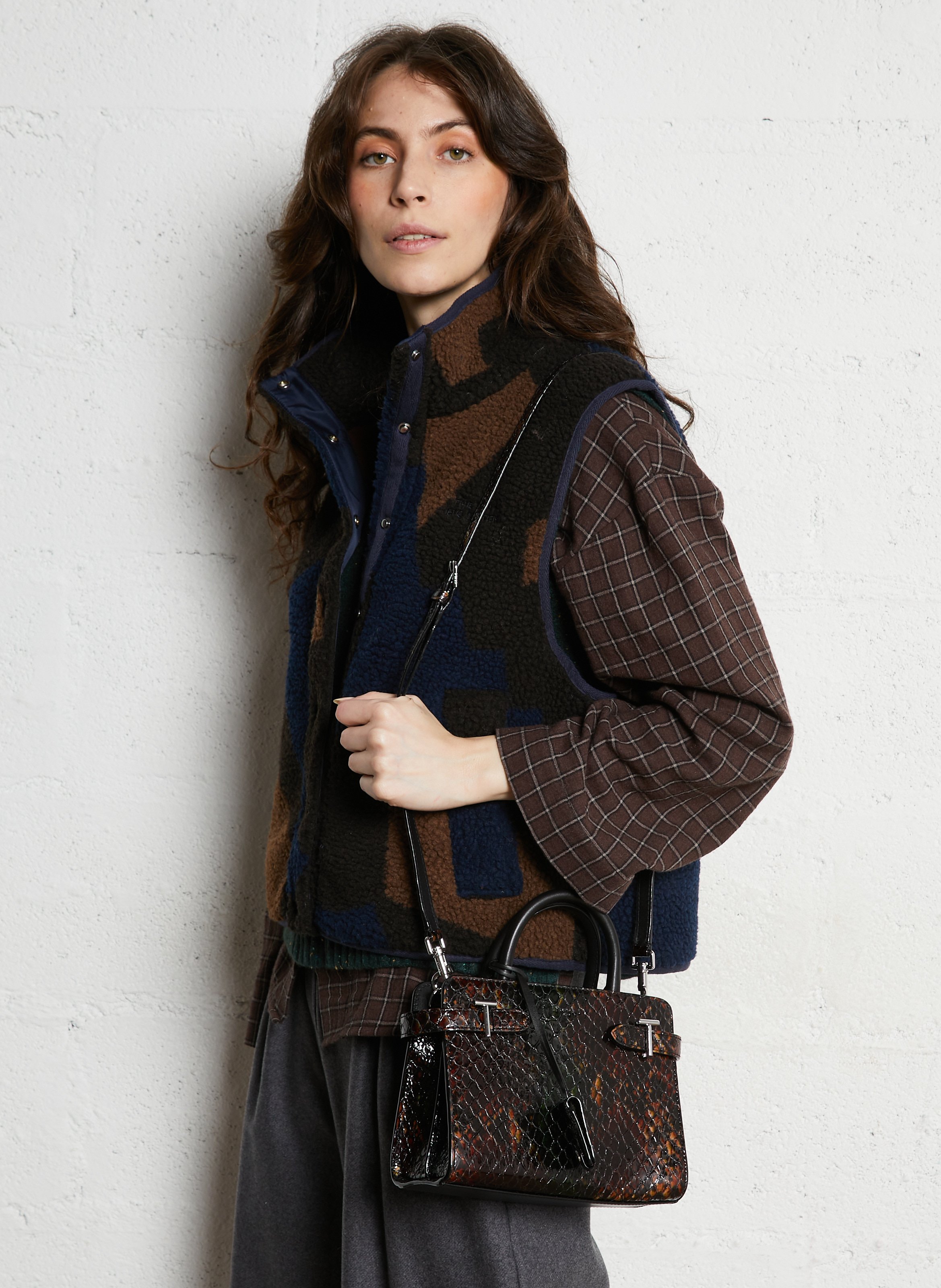 SAc bandoulière en cuir LE TANNEUR Multicolore