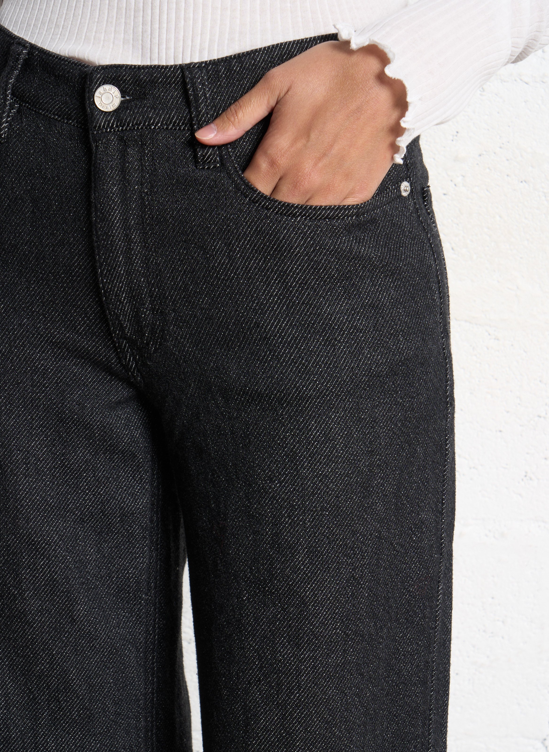 Jean droit en coton LAB DIP Bleu