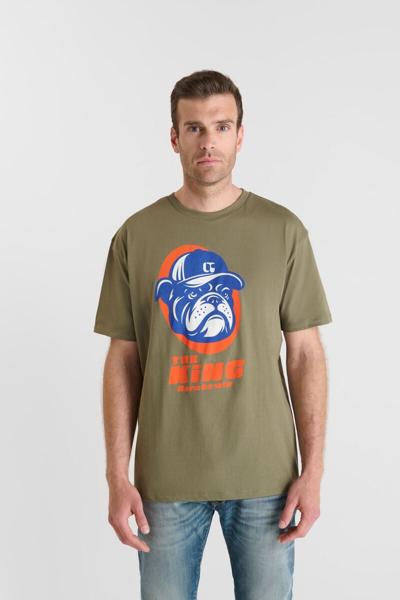 Tommy Badge T-shirt LE TEMPS DES CERISES Khaki