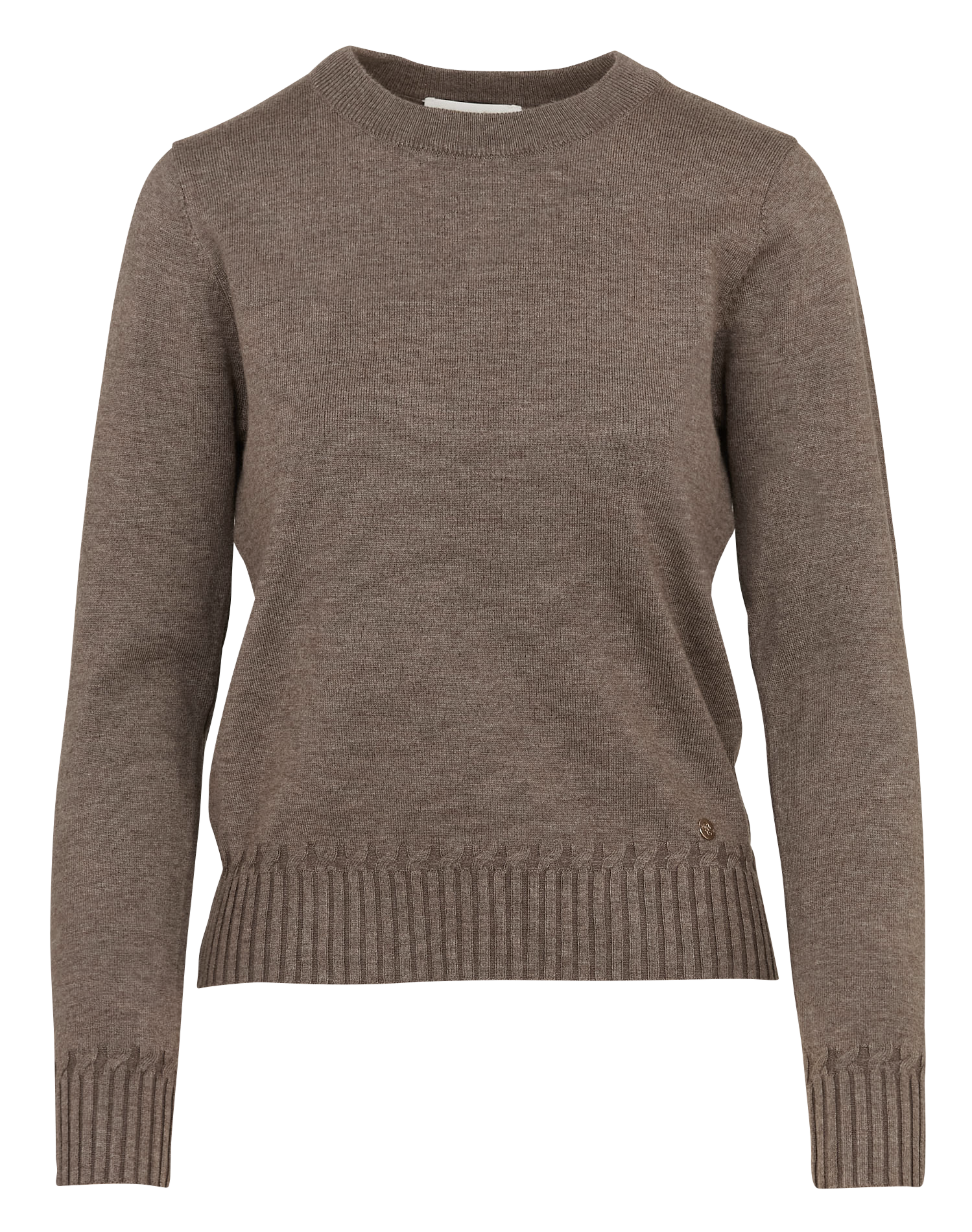 Pull ajusté col rond LA PETITE ETOILE Marron