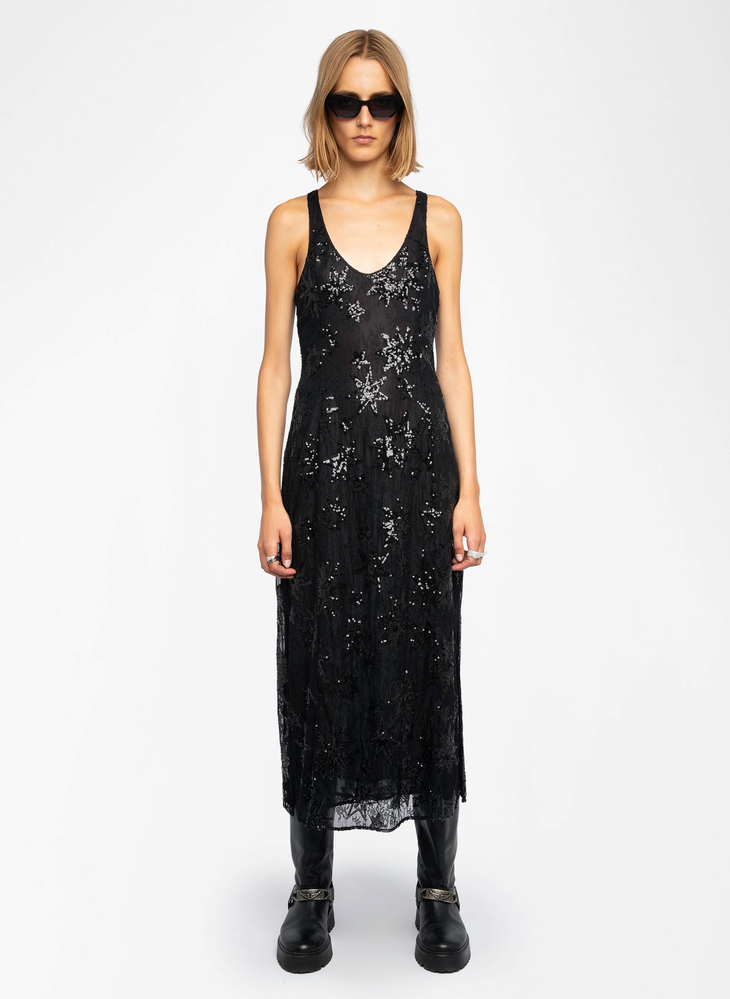 Robe longue évasée à sequins ZADIG&VOLTAIRE Noir