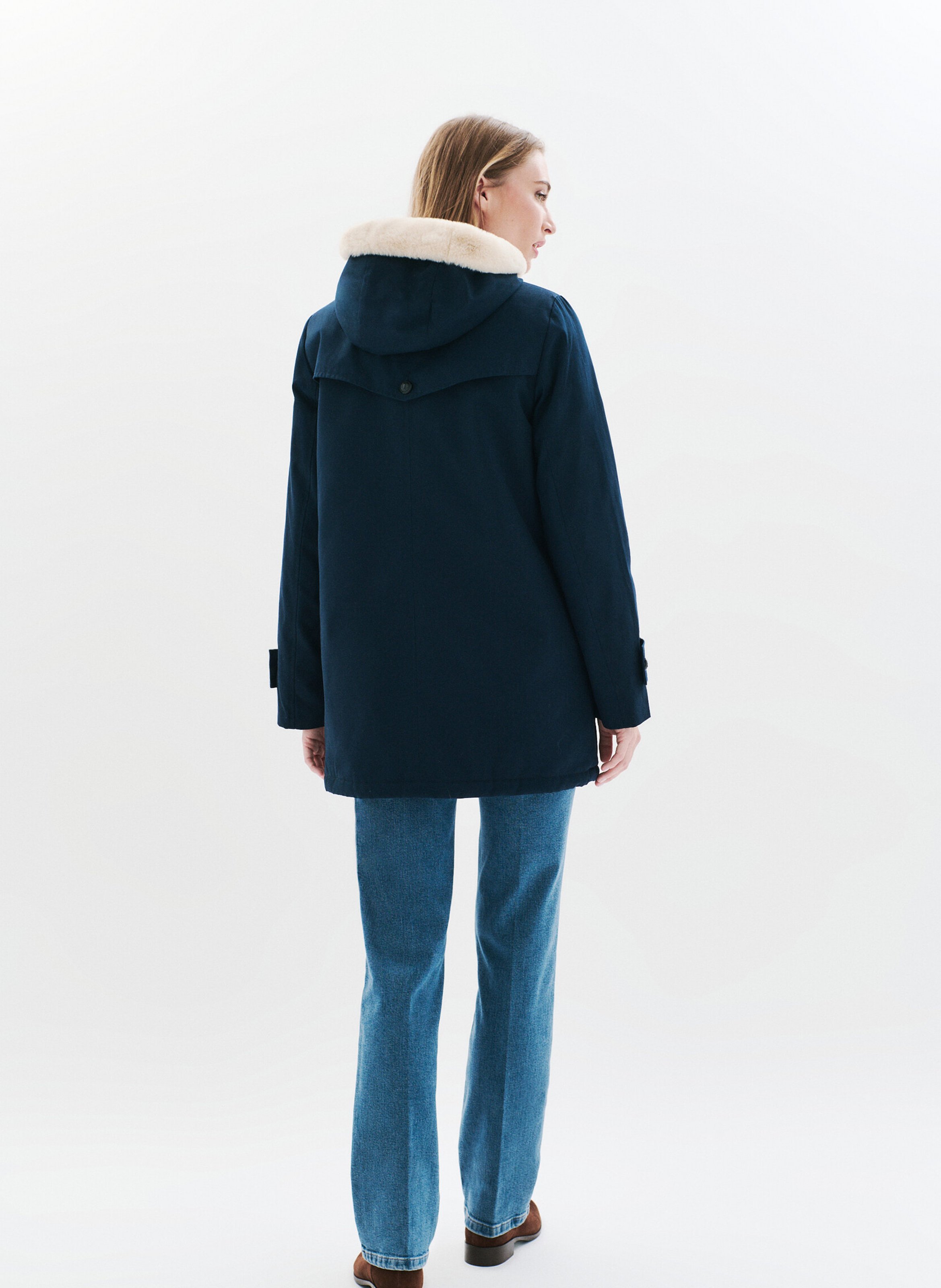 Hooded parka CAROLL Blue