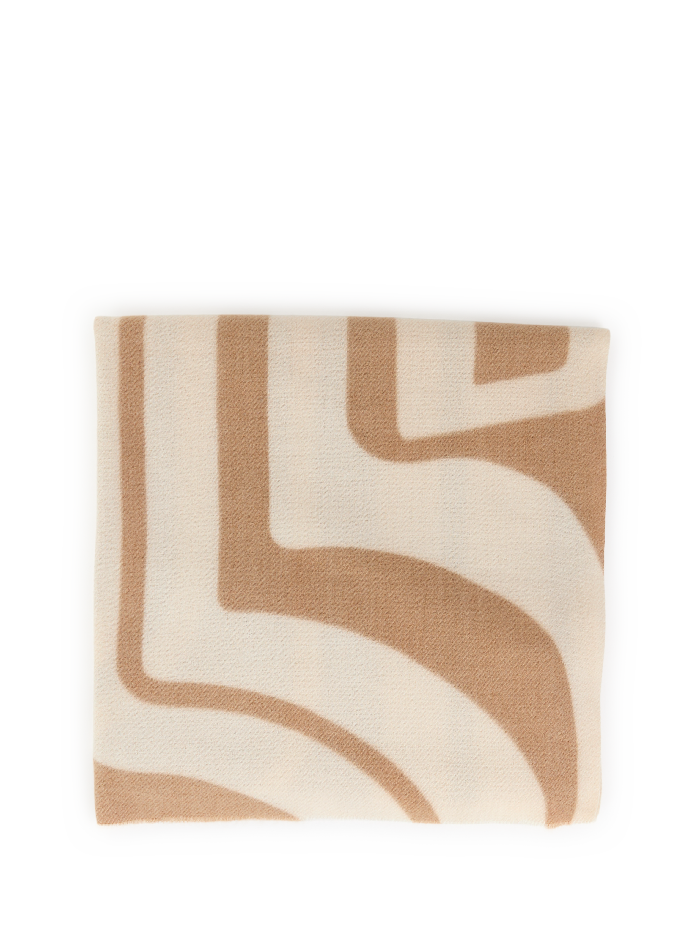 Sjaal met geometrische print AU PRINTEMPS PARIS Beige