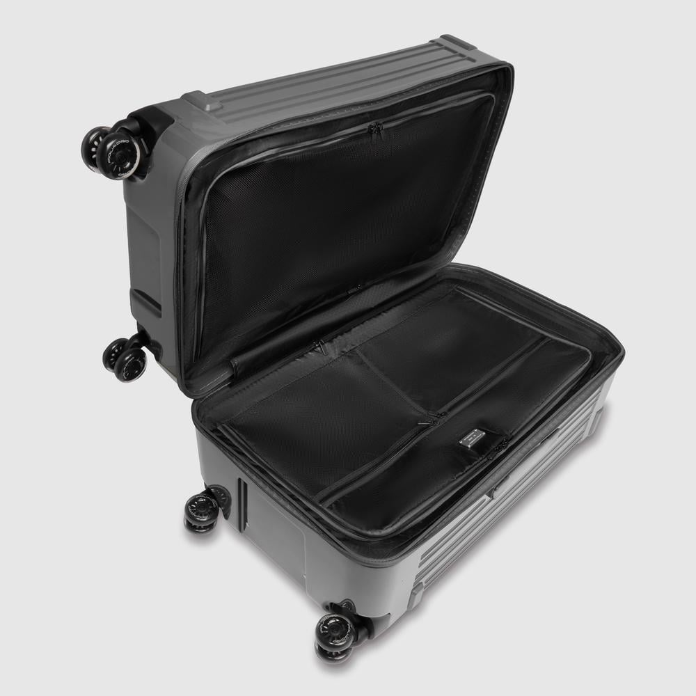 Trunk model 4-wheel trolley suitcase with TSA lock, small size PIQUADRO Grey