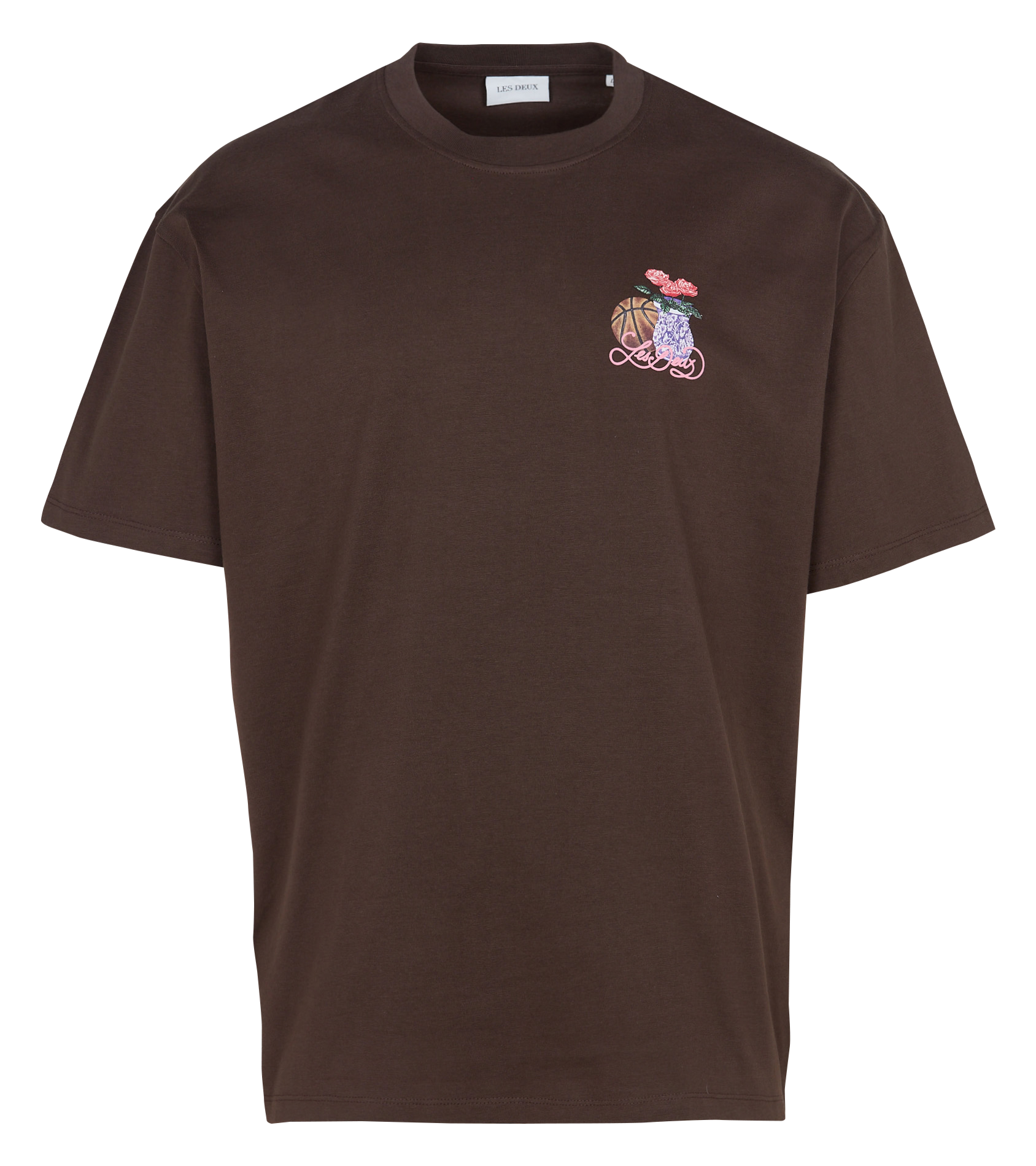 Tee-shirt ample sérigraphié LES DEUX Marron