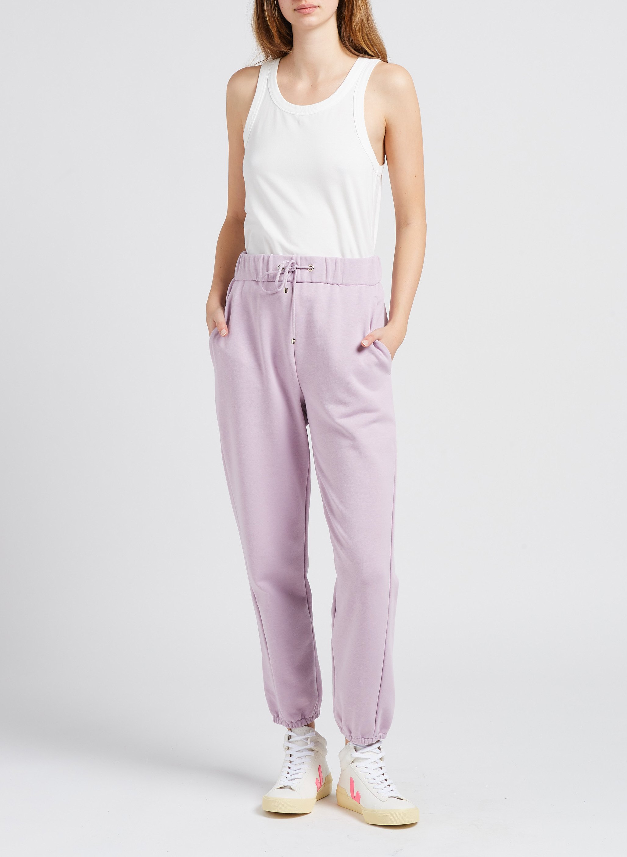Cotton-blend track pants MAX MARA LEISURE Purple