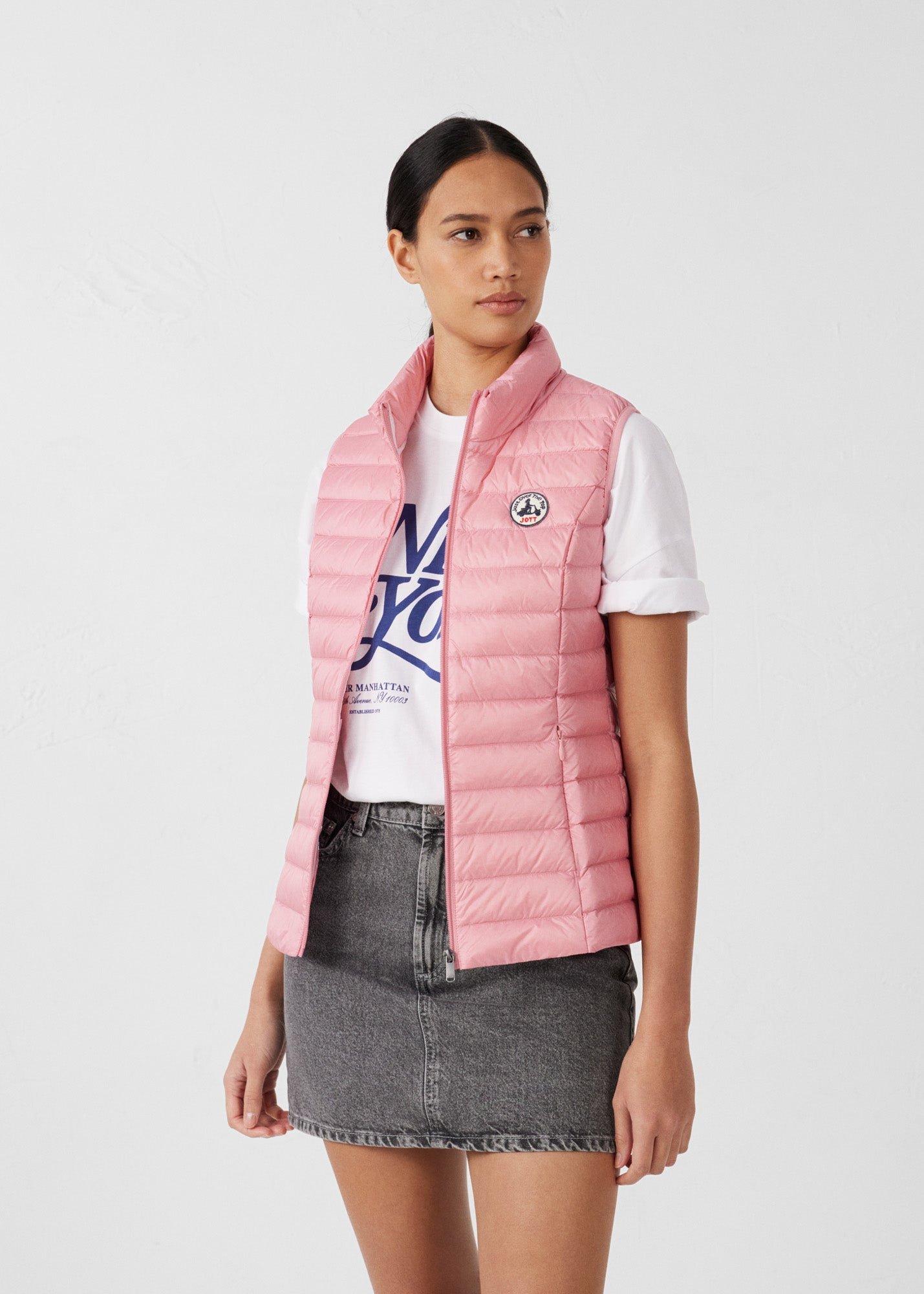 Sleeveless lightweight down vest seda JOTT Pink