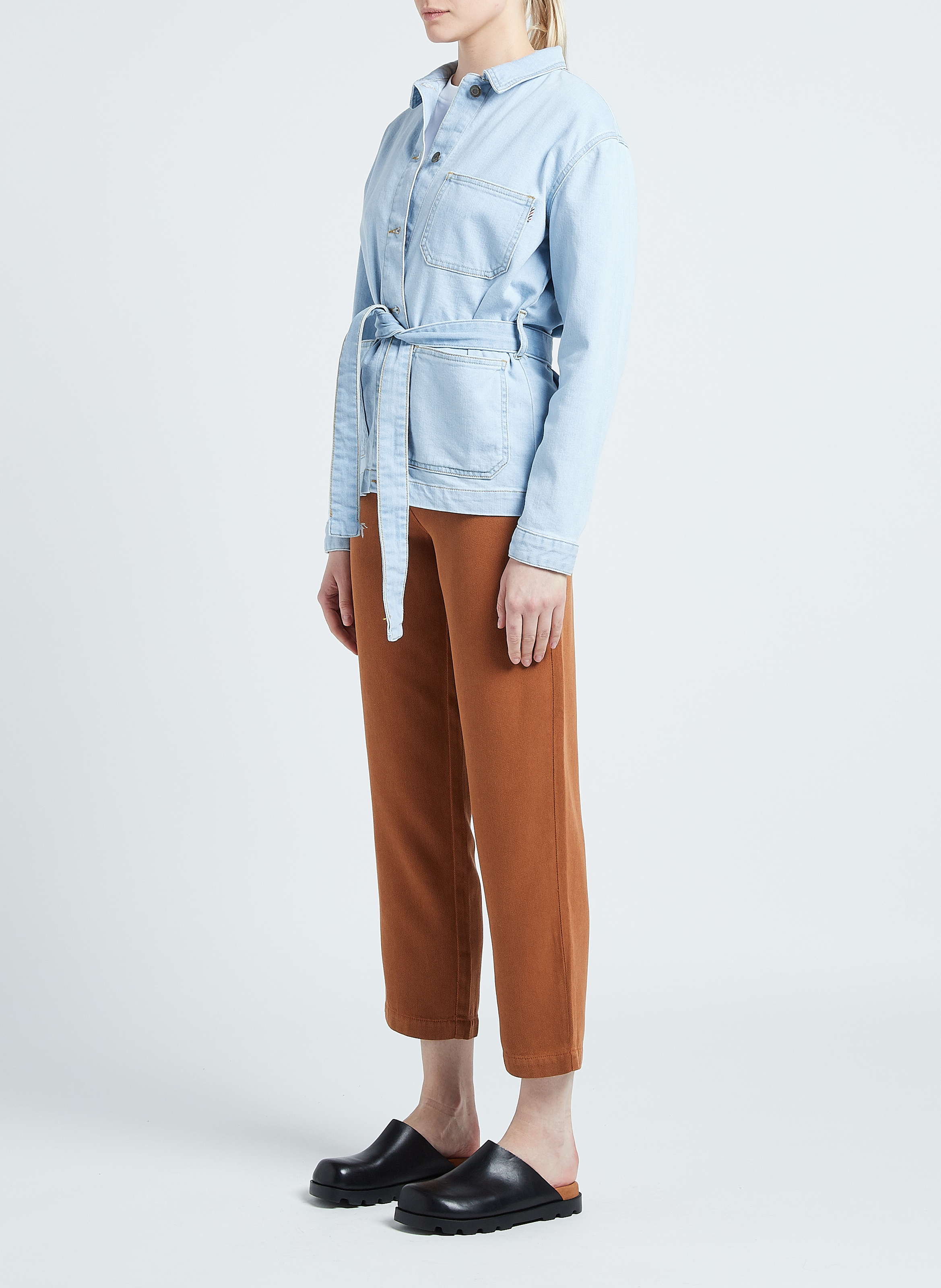 Jeansjacke aus Baumwoll-Mix mit klassischem Kragen LA PETITE FRANCAISE Bleached Jeans