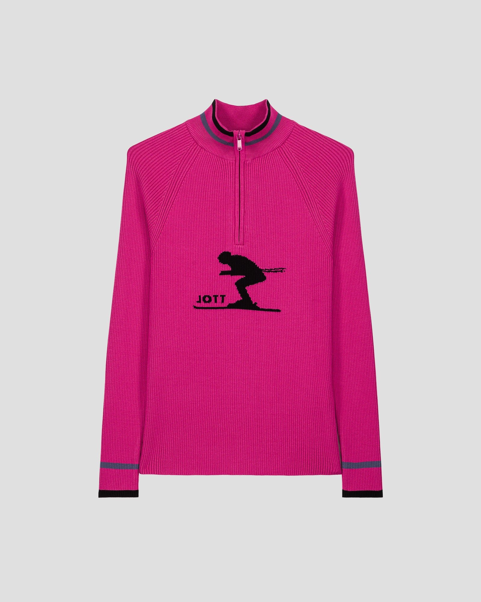 Ribbed high neck sweater mayt JOTT Pink