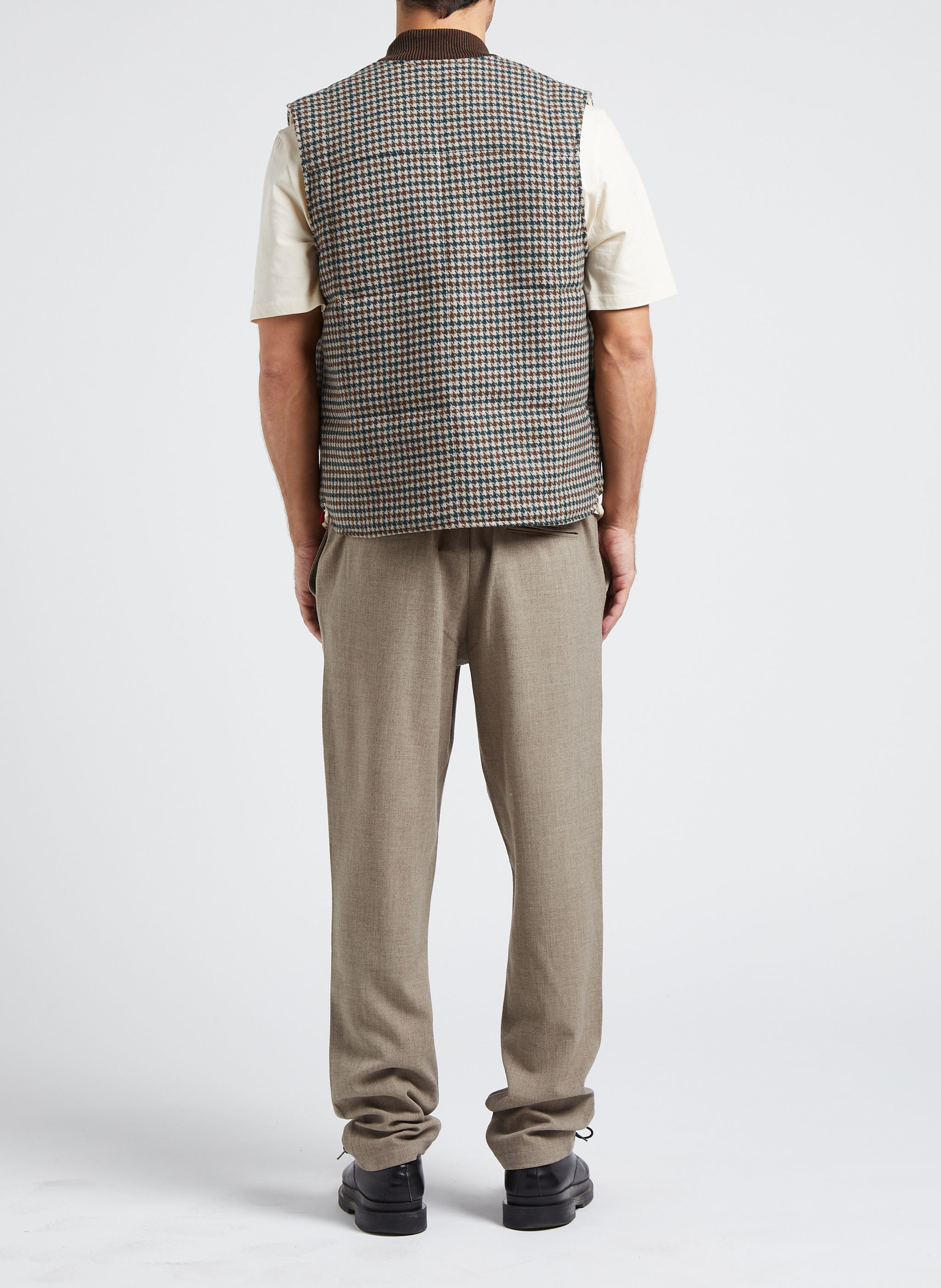 Jasje van wolmix met ronde hals en pied-de-poulemotief LES DEUX Veelkleurig