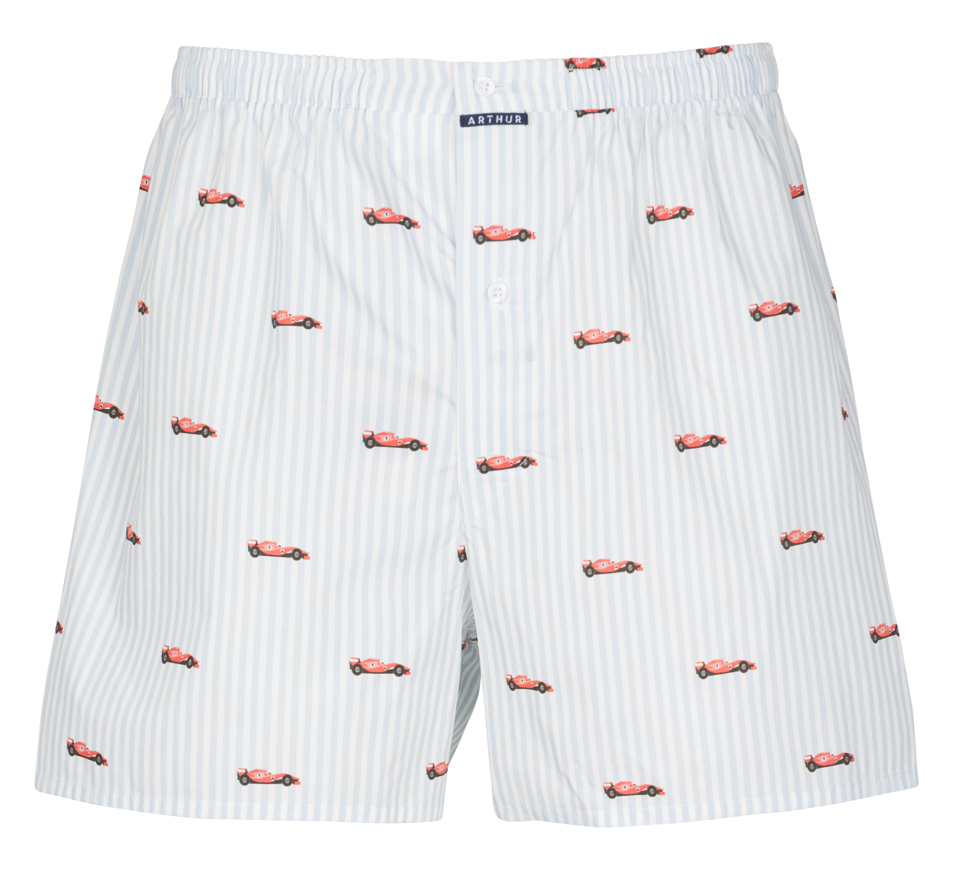 Printed cotton boxer shorts ARTHUR Blue