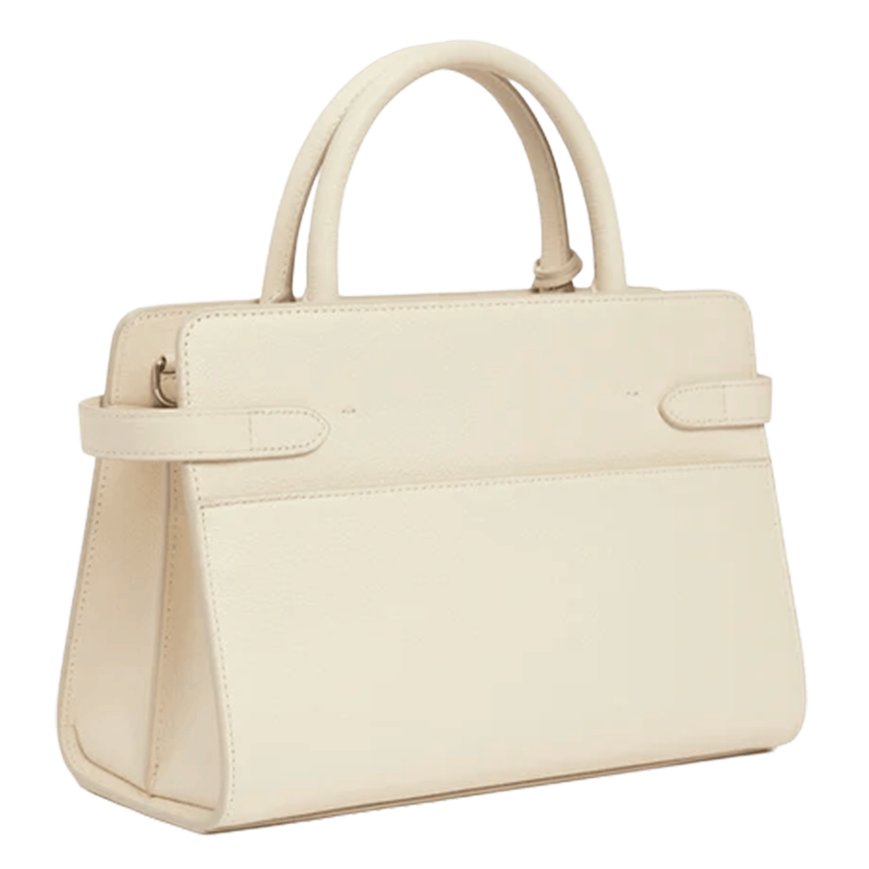 Charlie - Handtasche aus genarbtem Leder LE TANNEUR Weiss