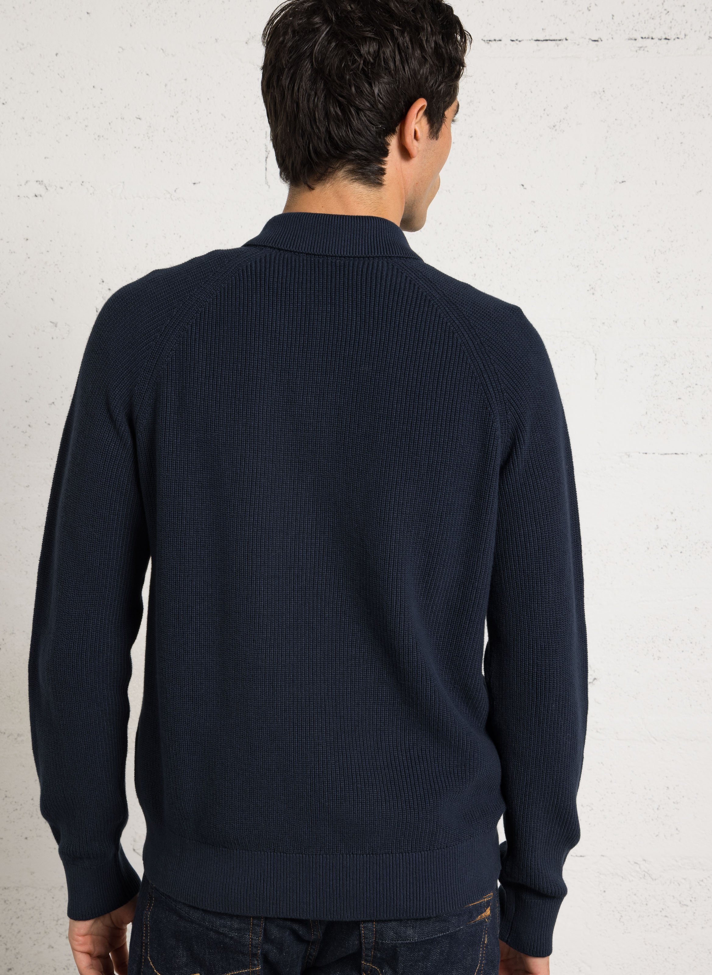 Straight classic collar cotton vest PEPE JEANS Blue