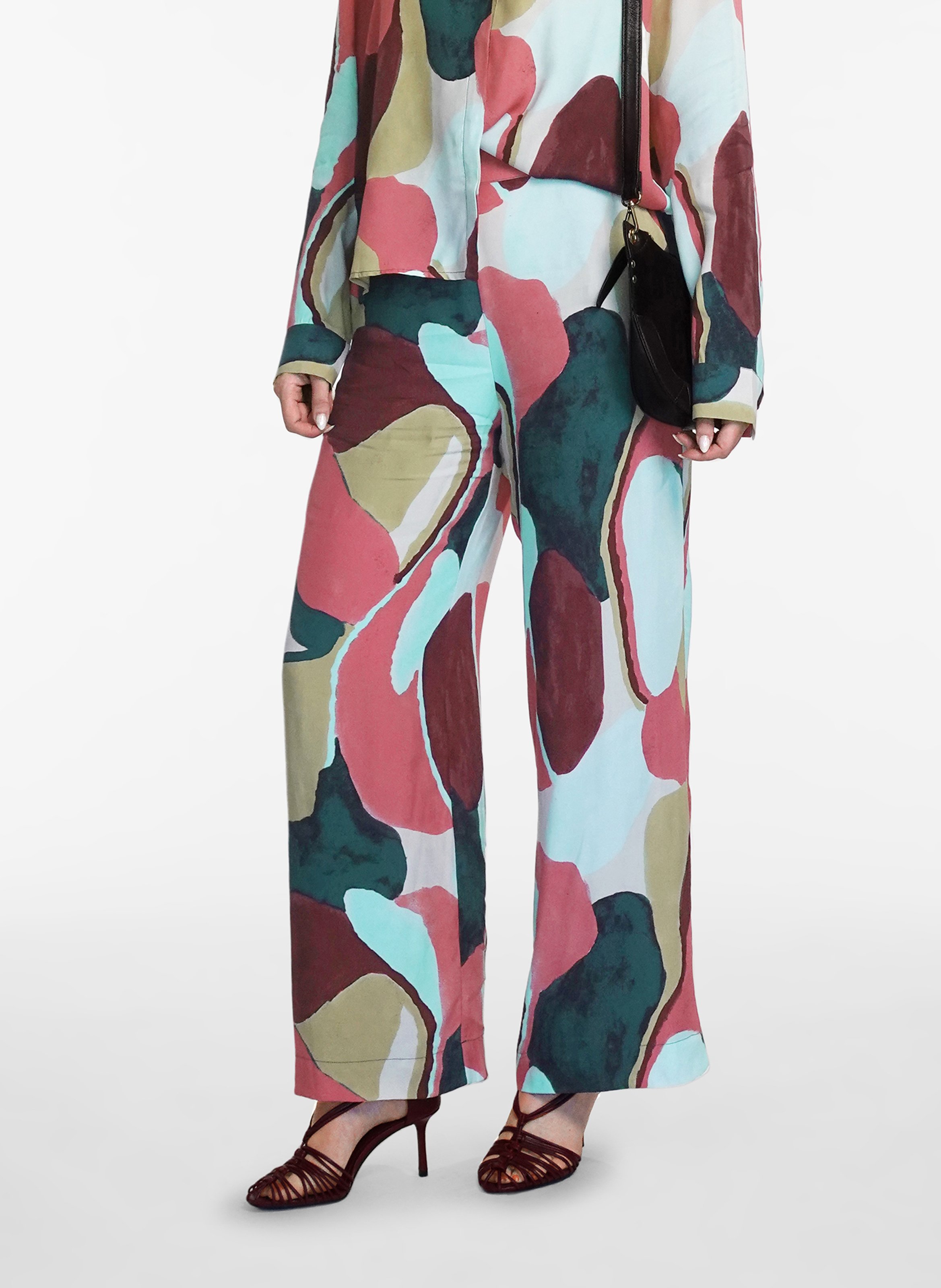 Pantalon droit imprimé VILA Red