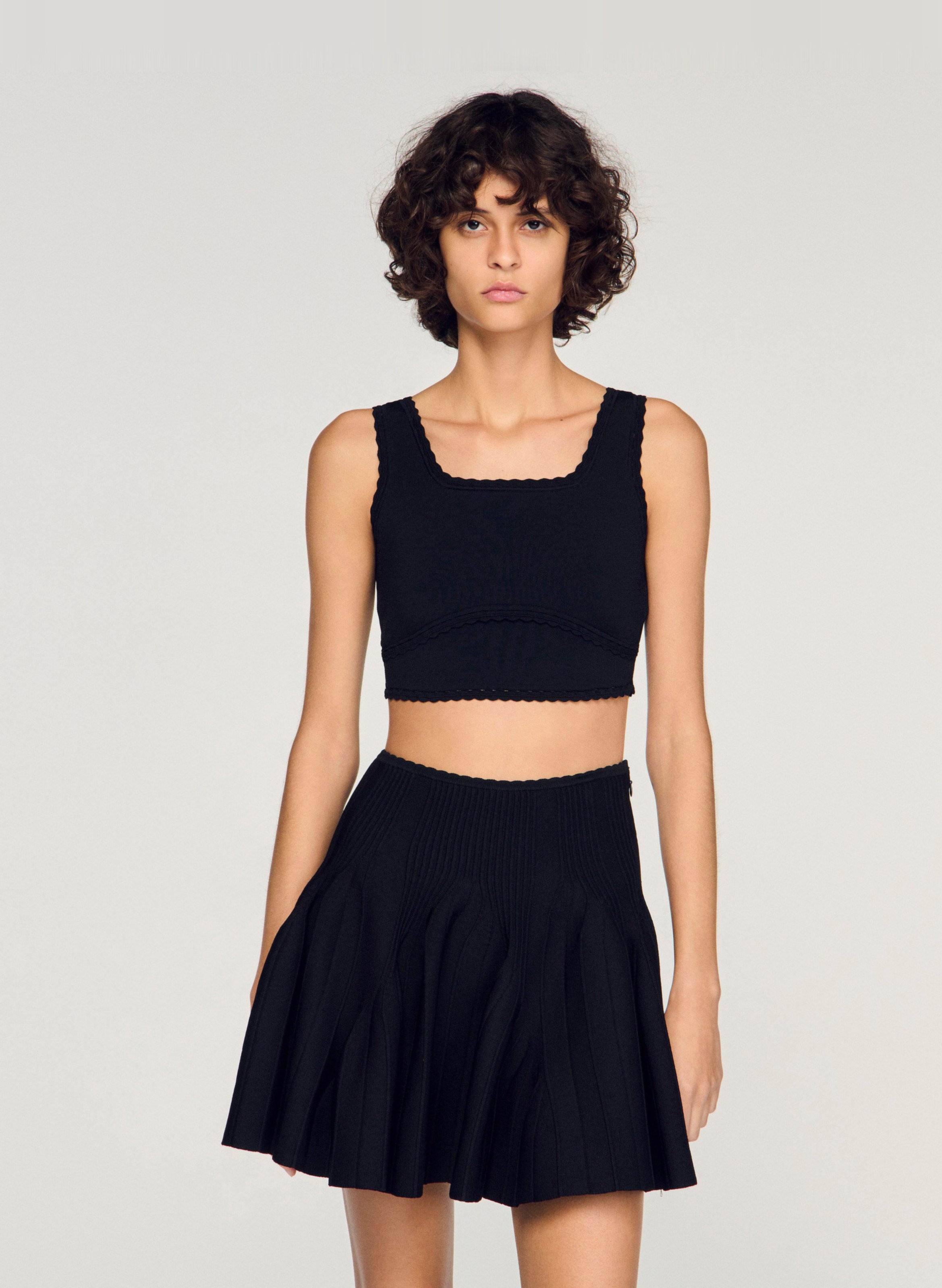 Fitted top SANDRO Black