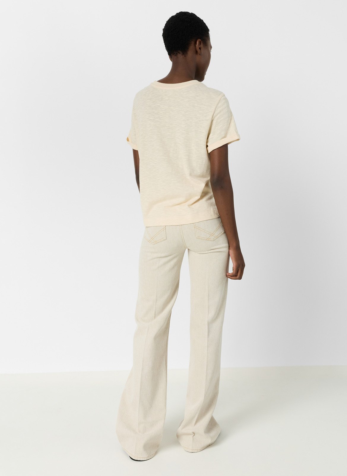 Camiseta de cuello redondo con manga 7/8 GERARD DAREL Beige