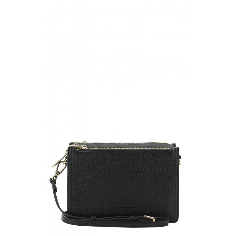 Large leather crossbody bag POURCHET