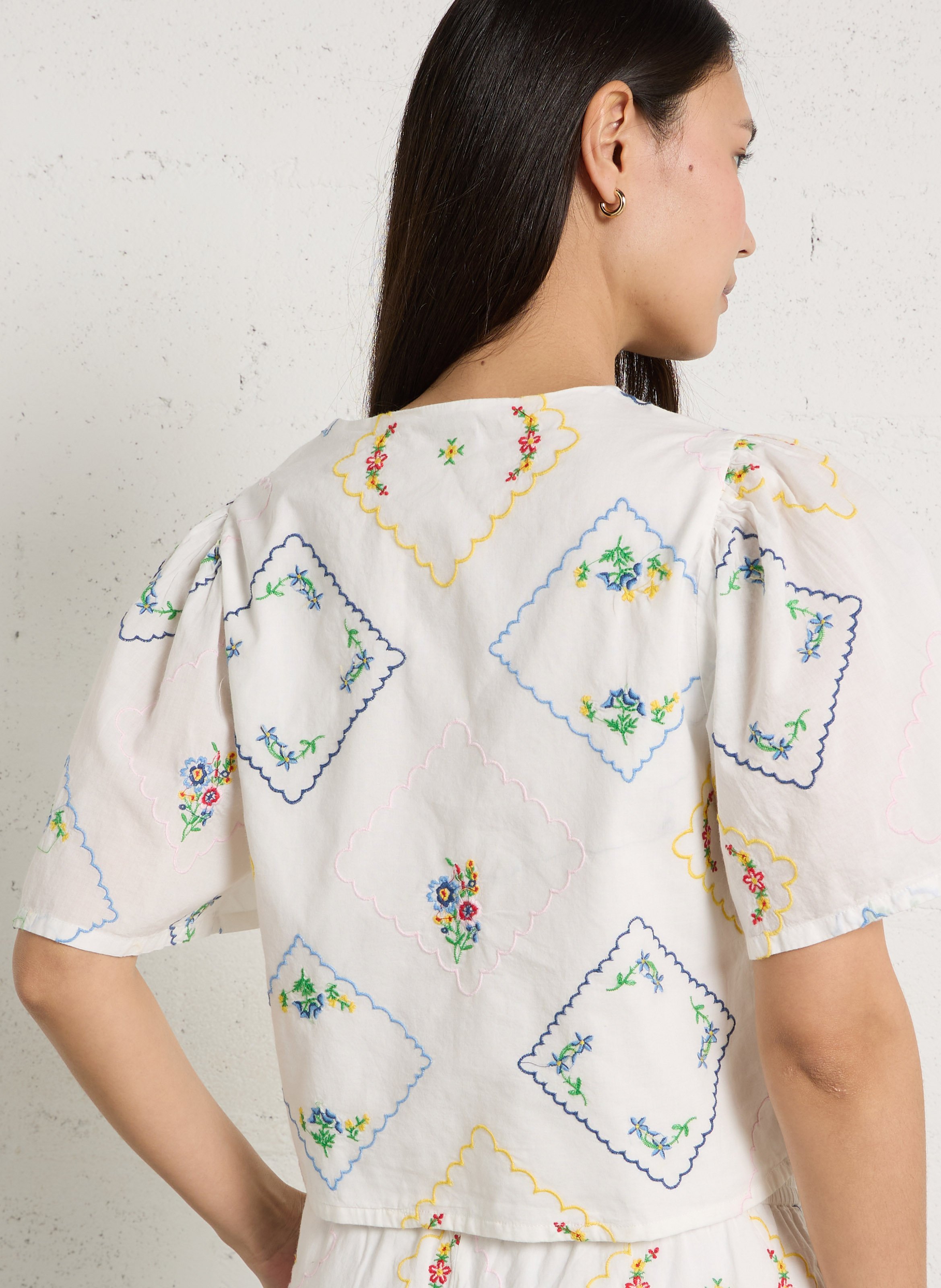 Top droit en coton THE NEW SOCIETY Multicolore